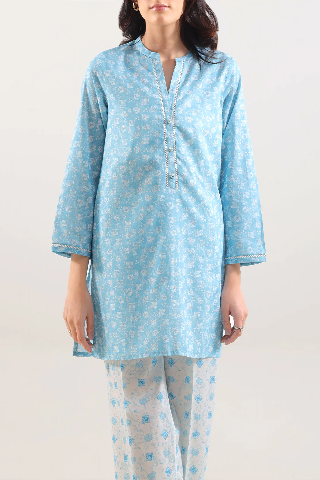 Printed Lawn Stitched 2 Piece (Shirt/Trouser) - Image 2