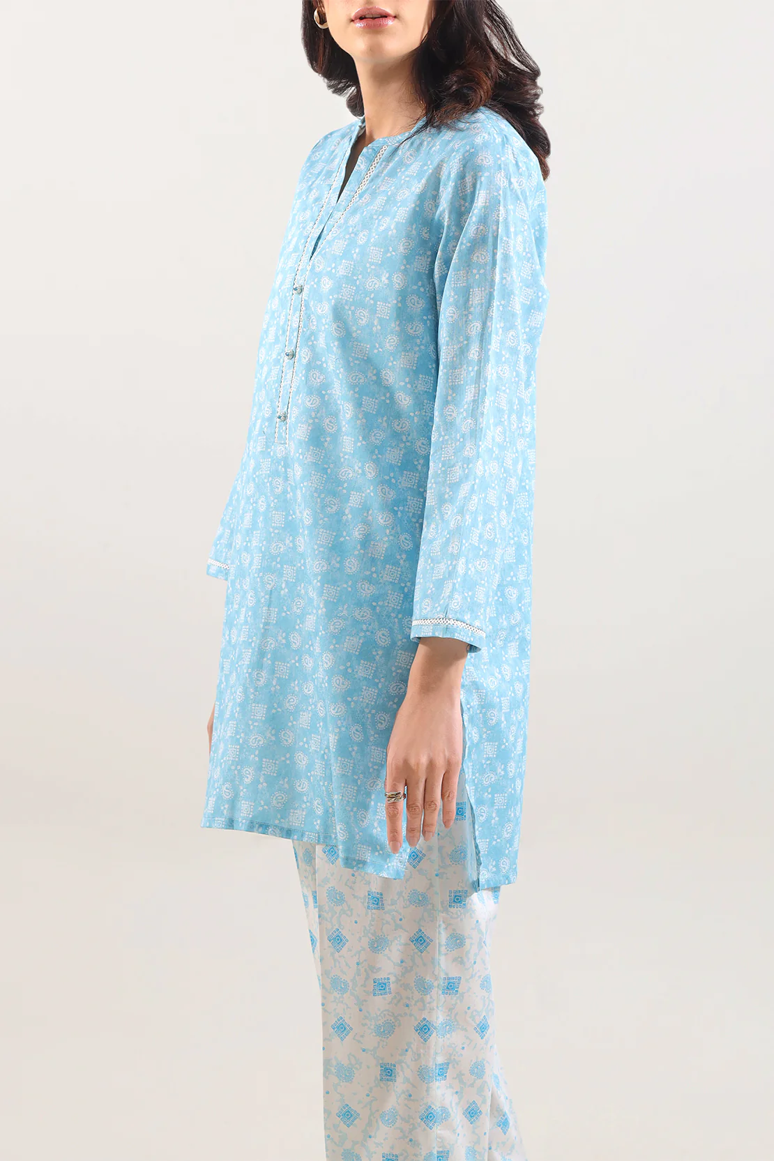 Printed Lawn Stitched 2 Piece (Shirt/Trouser) - Image 4