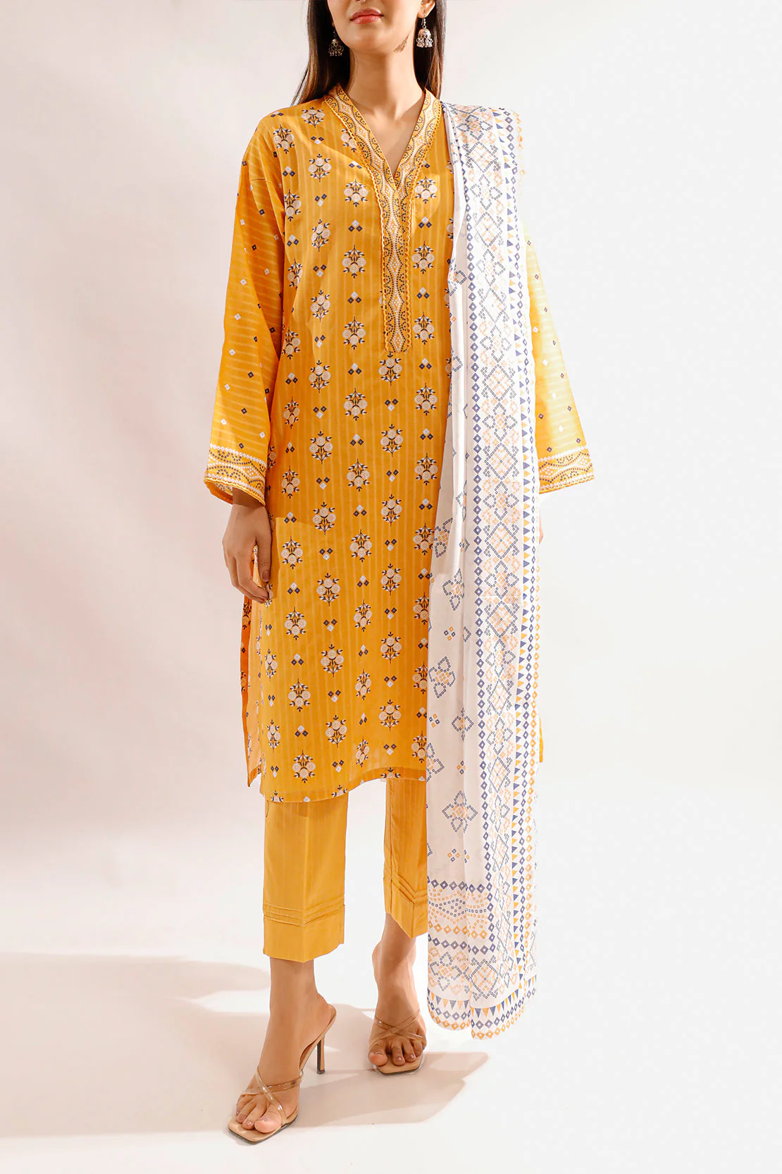 Printed Lawn Stitched 2 Piece (Shirt/Trouser) - Image 3