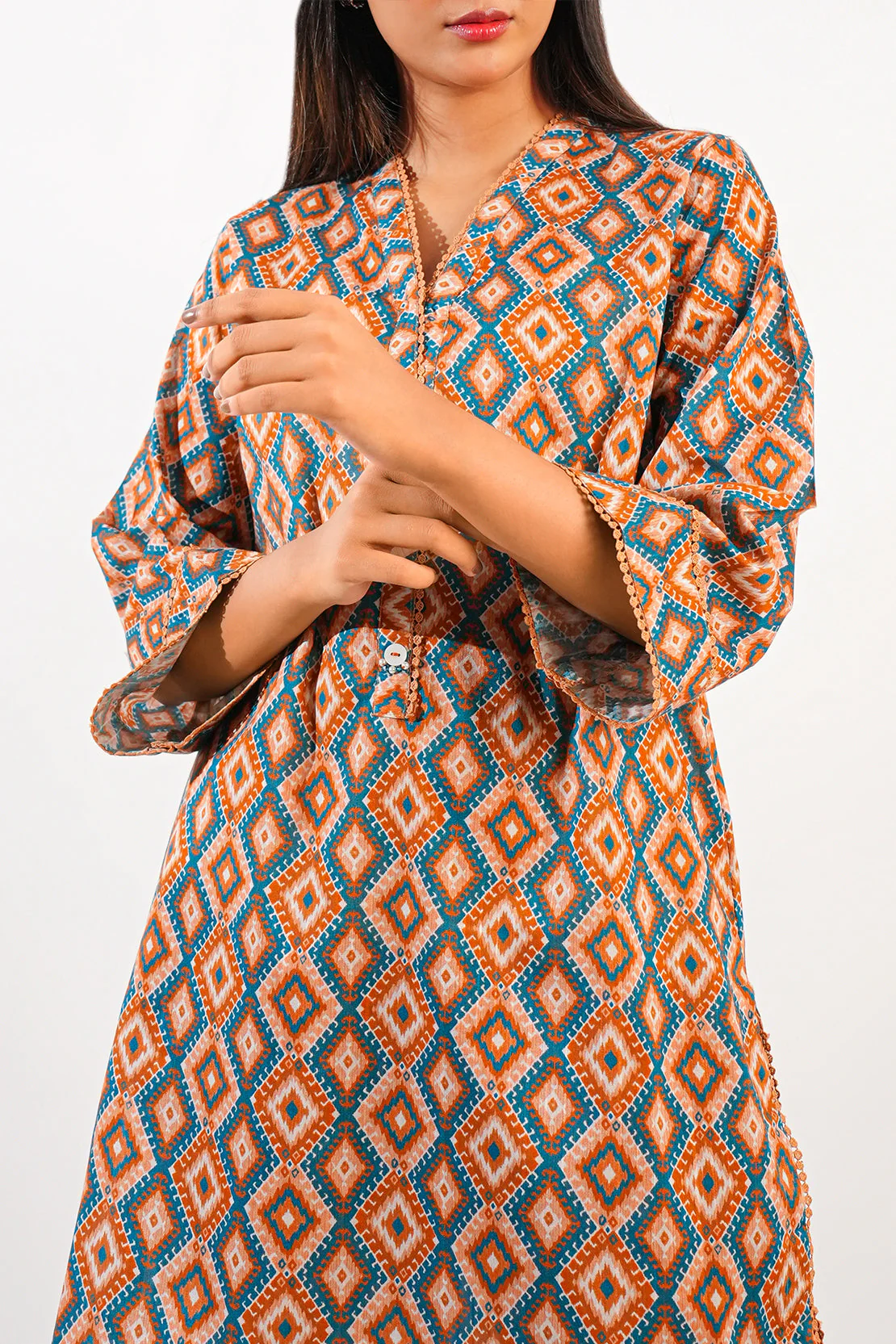 Printed Lawn Stitched 2 Piece (Shirt/Trouser) - Image 2