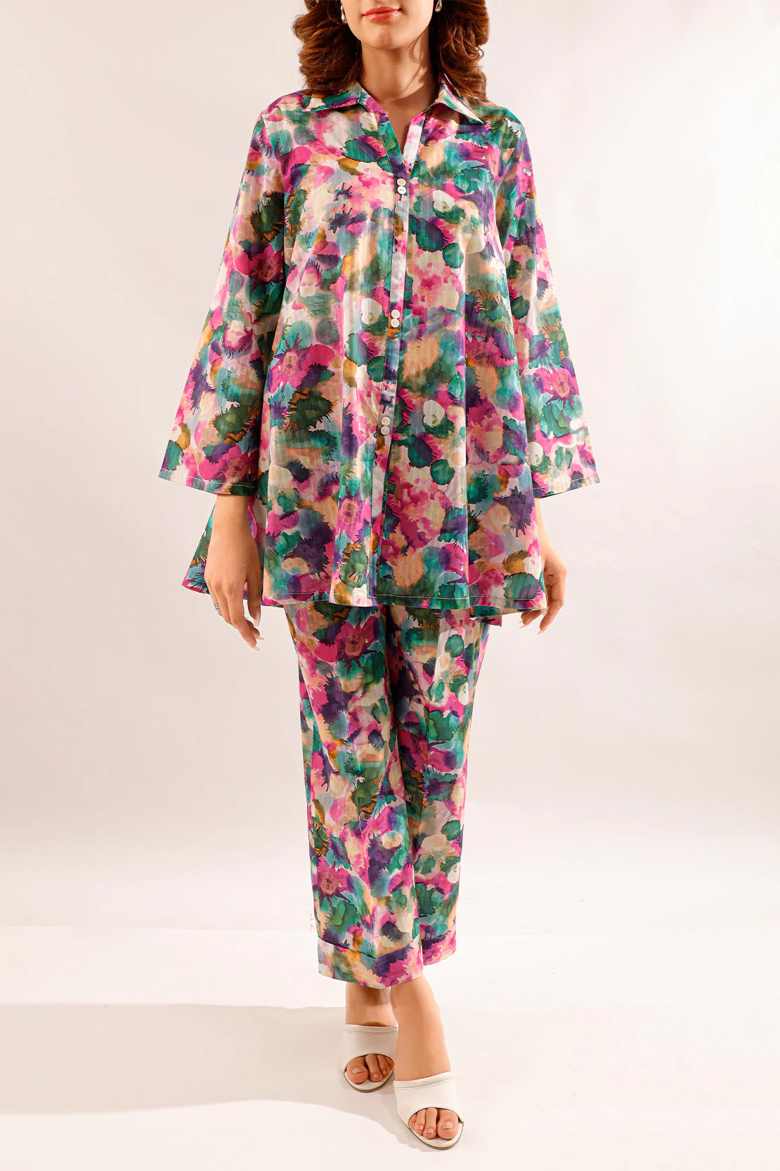 Printed Lawn Stitched 2 Piece (Shirt/Trouser)