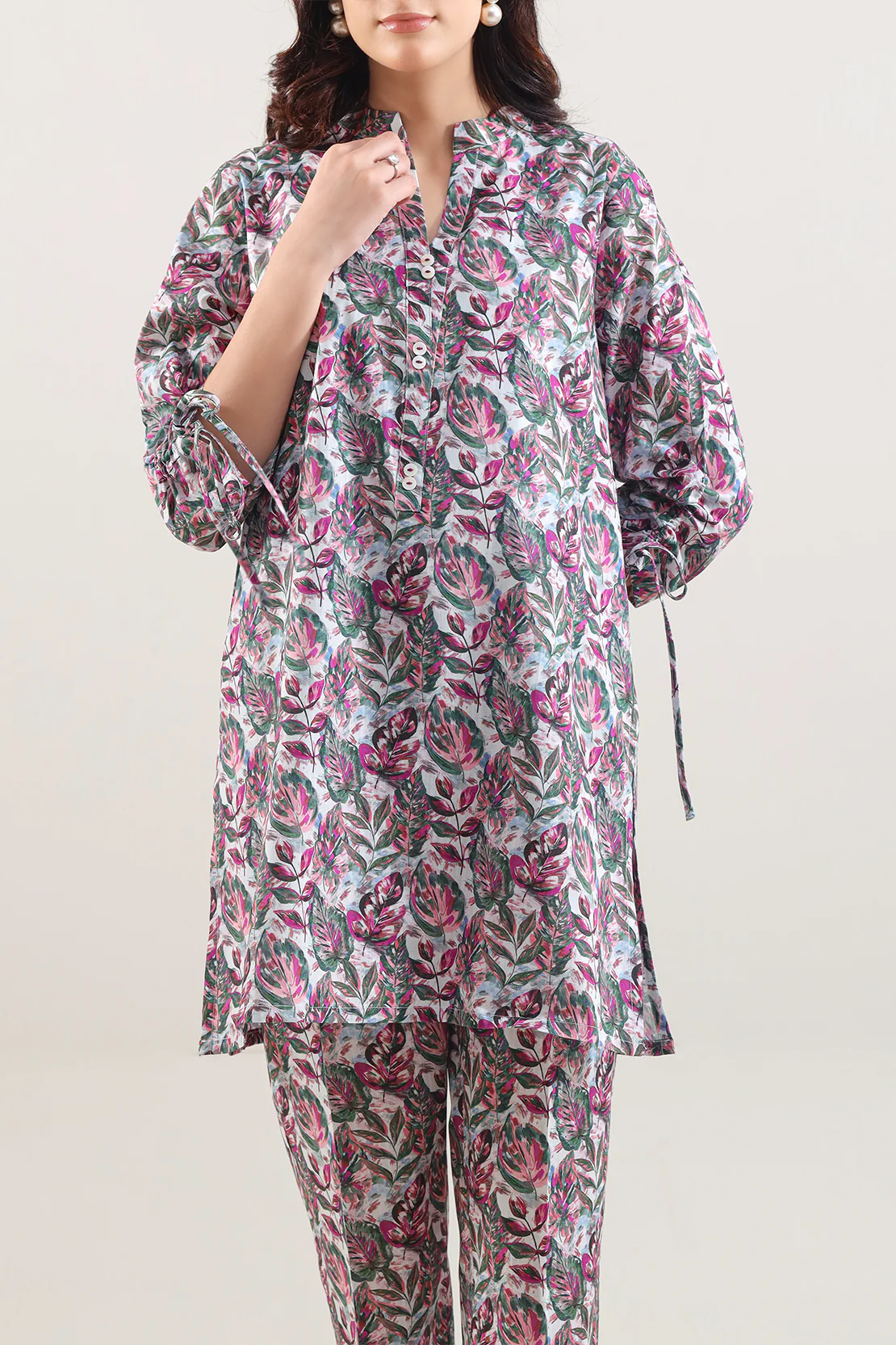 Printed Lawn Stitched 2 Piece (Shirt/Trouser) - Image 2