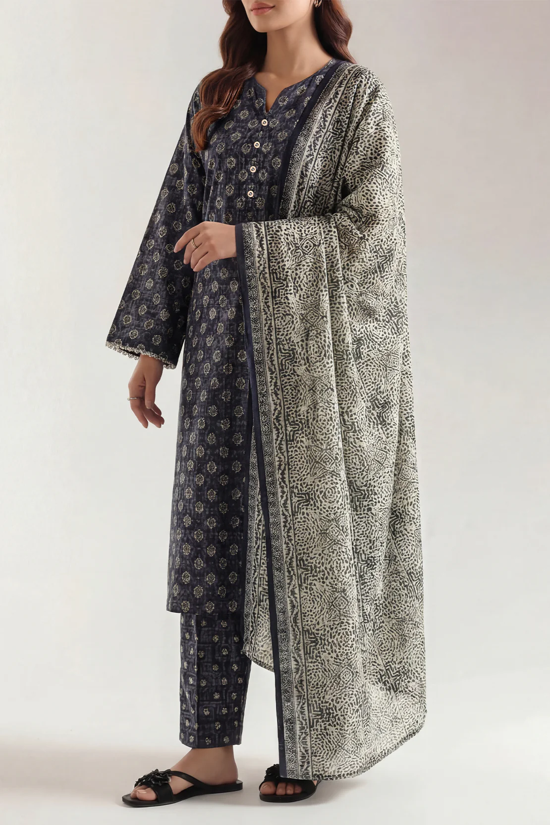 Printed Lawn Stitched 2 Piece (Shirt/Trouser)
