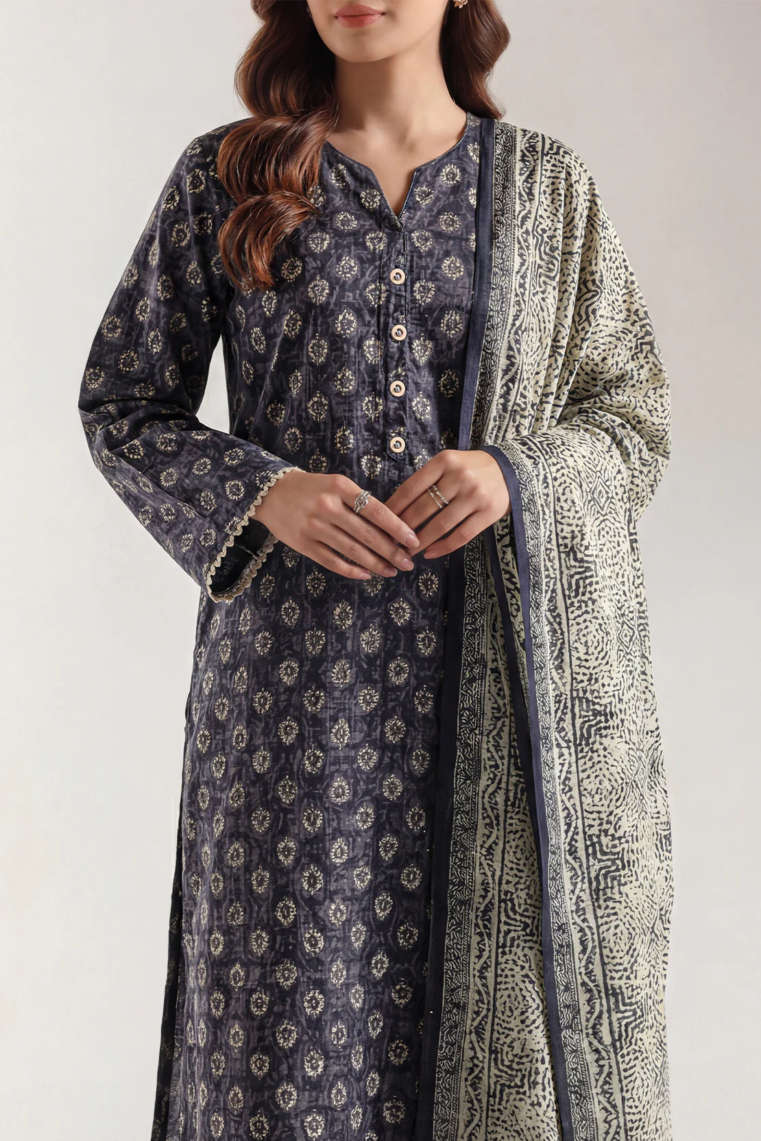 Printed Lawn Stitched 2 Piece (Shirt/Trouser) - Image 3