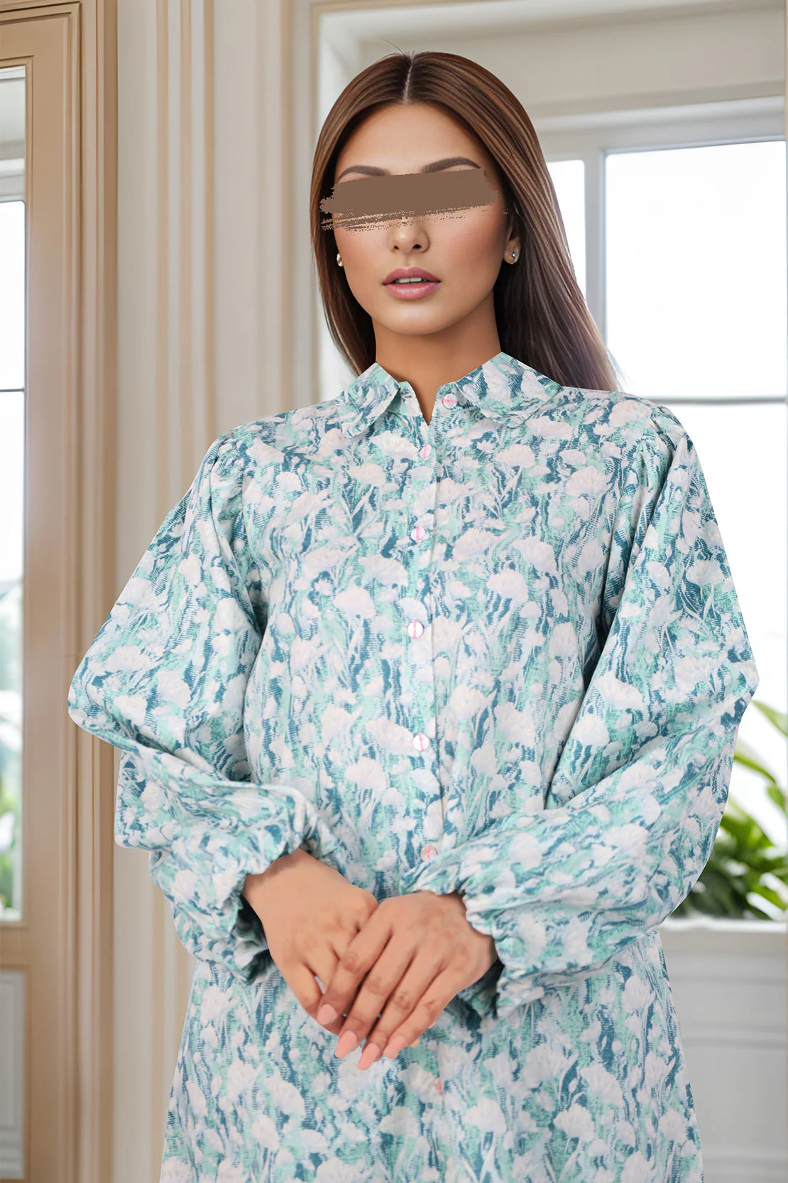 Printed Lawn Stitched 2 Piece (Shirt/Trouser) - Image 3