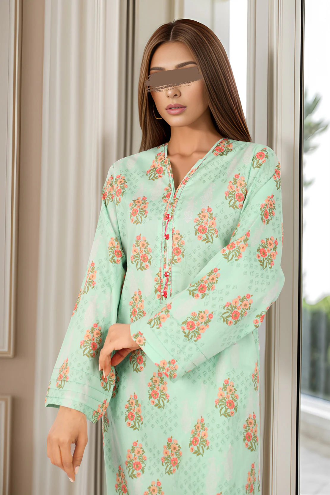 Printed Lawn Stitched 2 Piece (Shirt/Trouser) - Image 3
