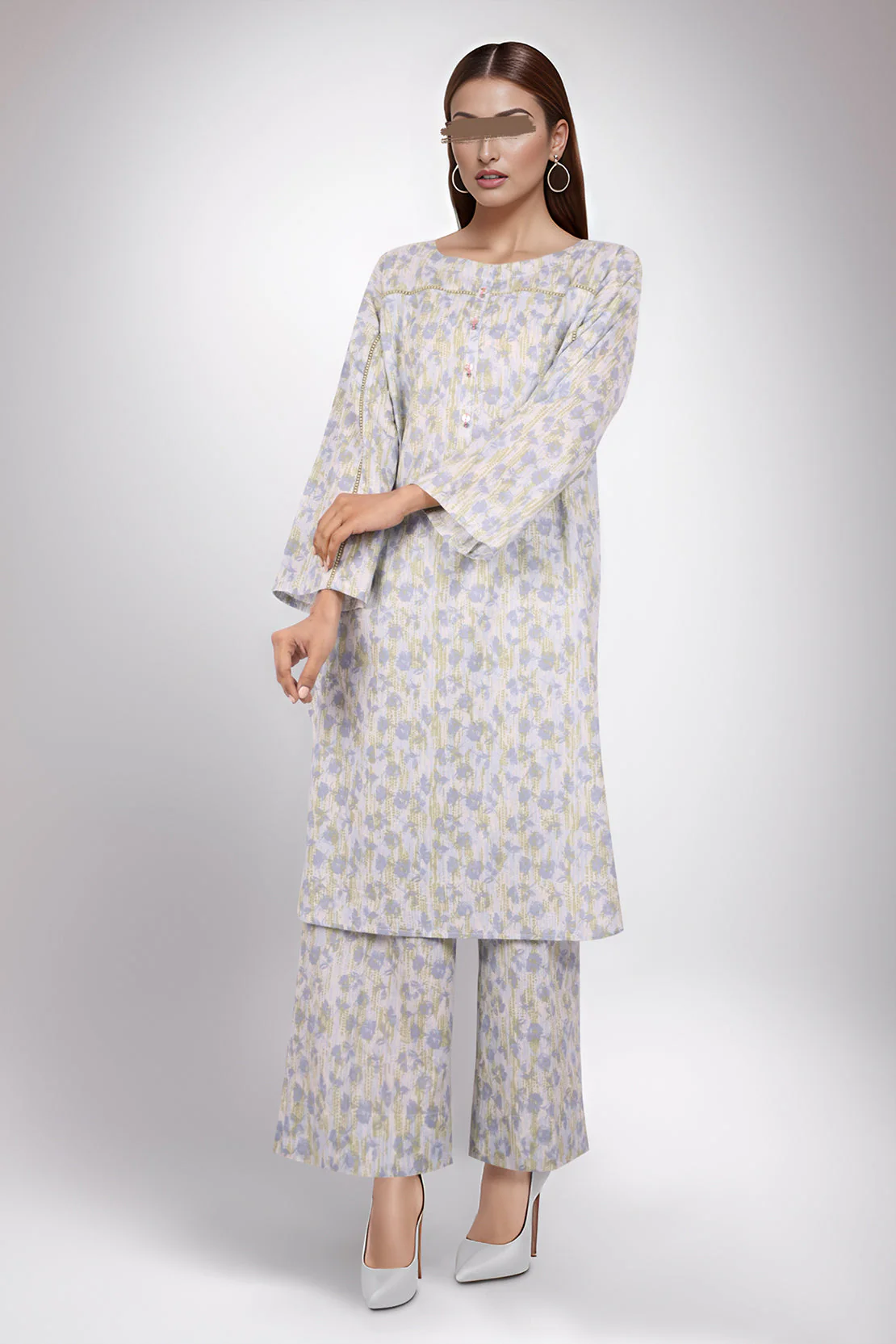 Printed Lawn Stitched 2 Piece (Shirt/Trouser) - Image 2