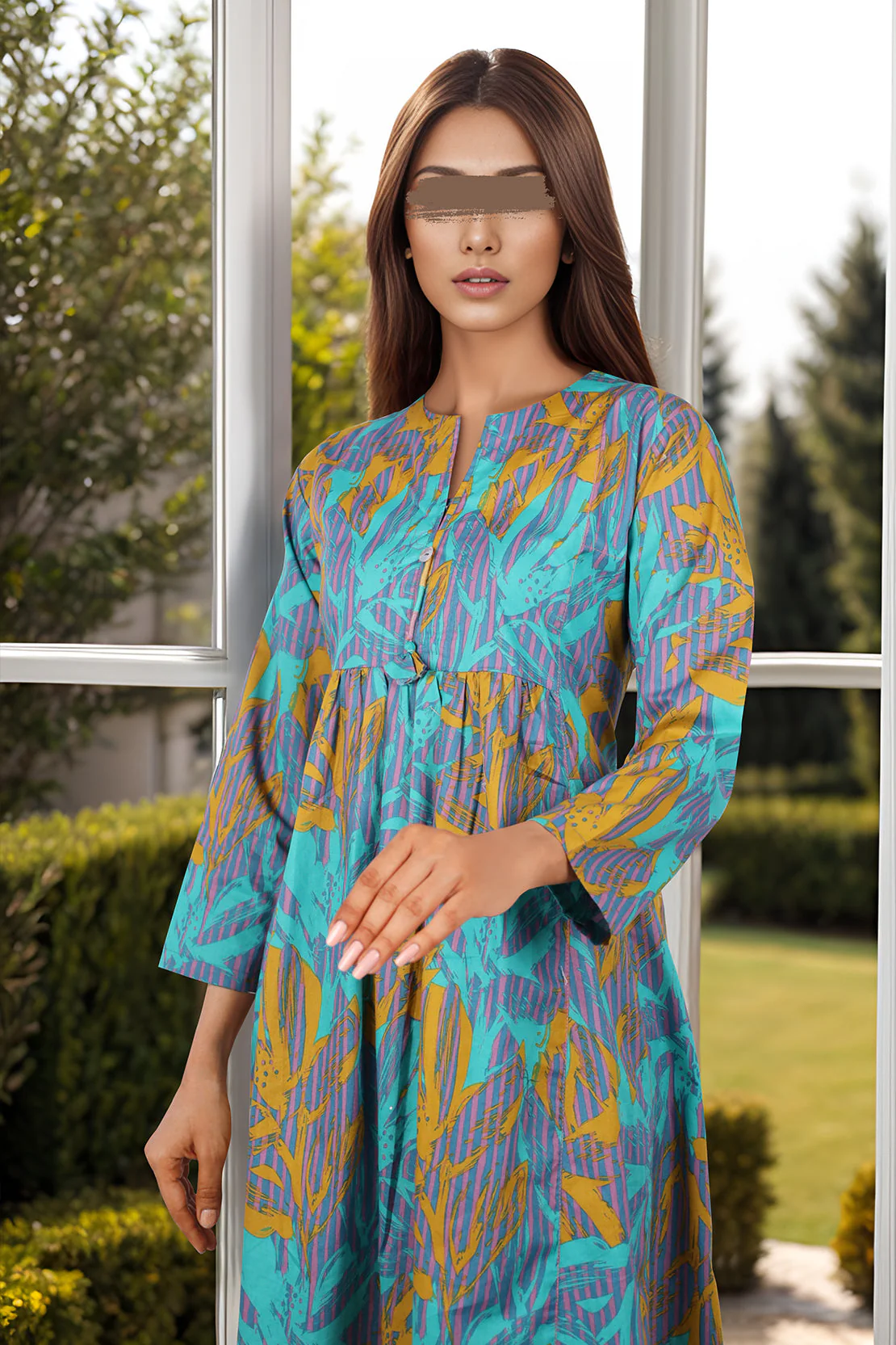 Printed Lawn Stitched 2 Piece (Shirt/Trouser) - Image 3