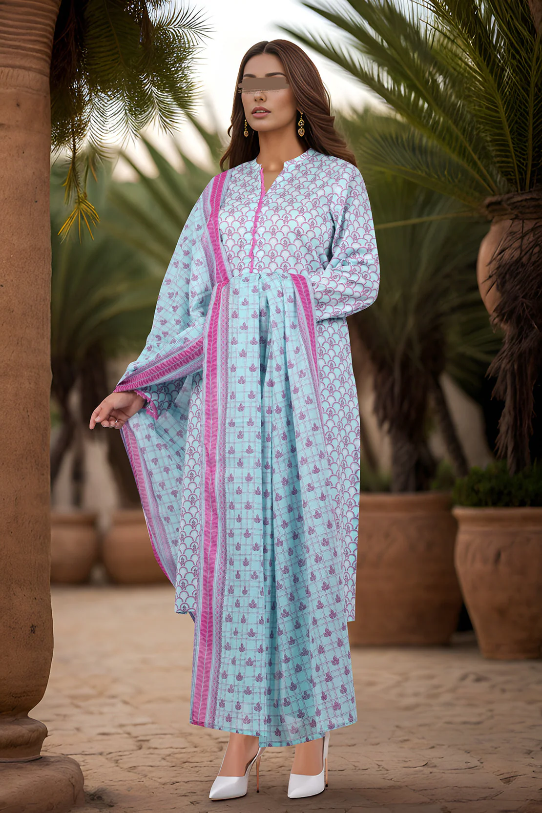 Printed Lawn Stitched 2 Piece (Shirt/Trouser) - Image 2