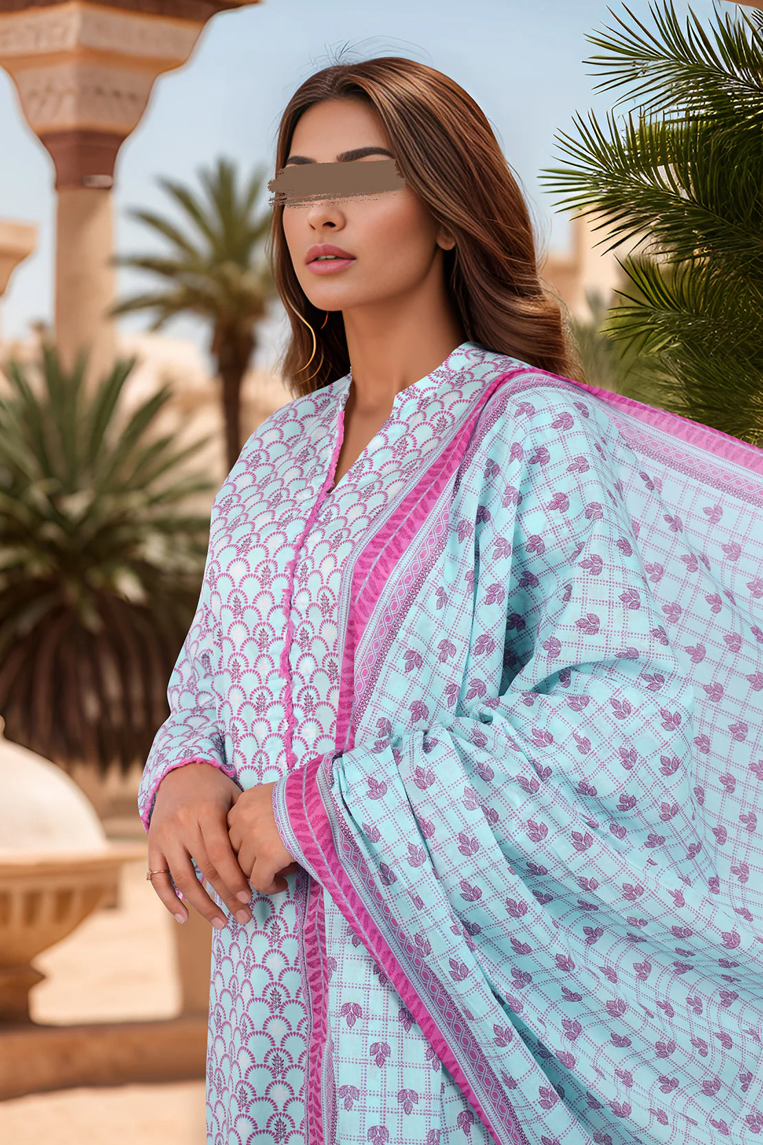 Printed Lawn Stitched 2 Piece (Shirt/Trouser) - Image 3