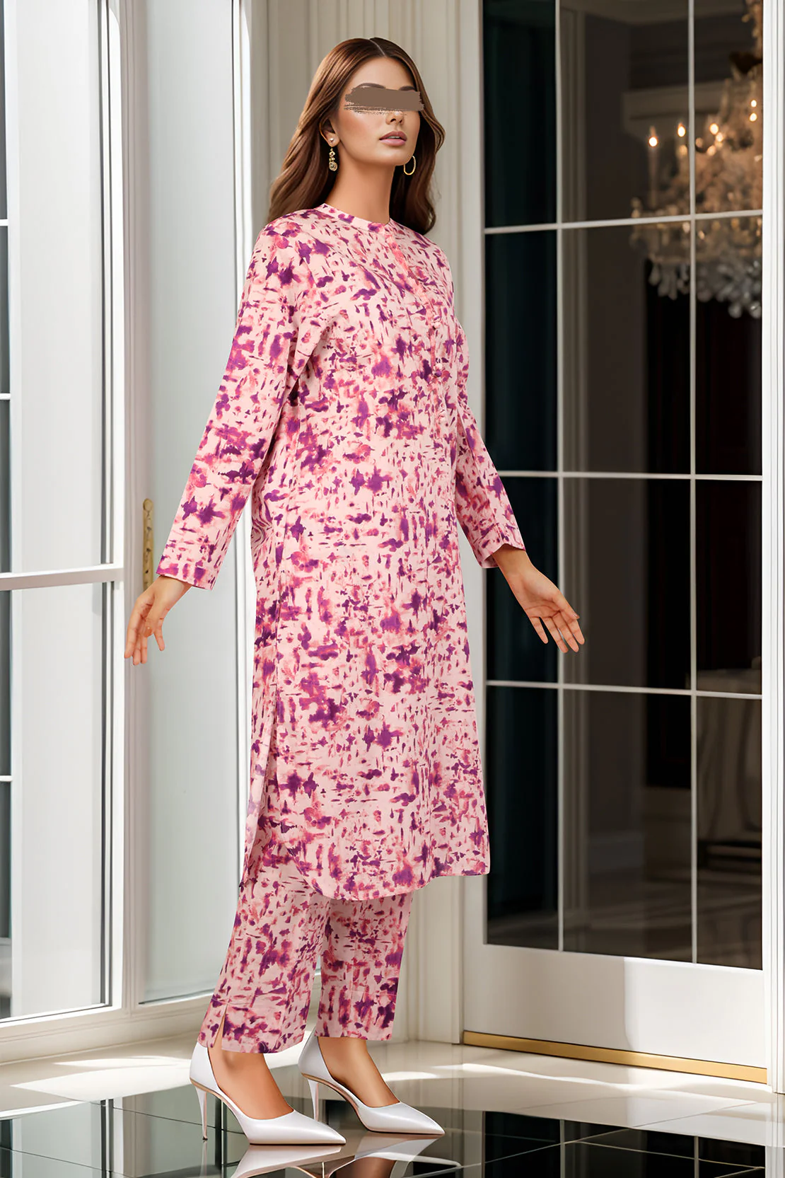 Printed Lawn Stitched 2 Piece (Shirt/Trouser) - Image 2