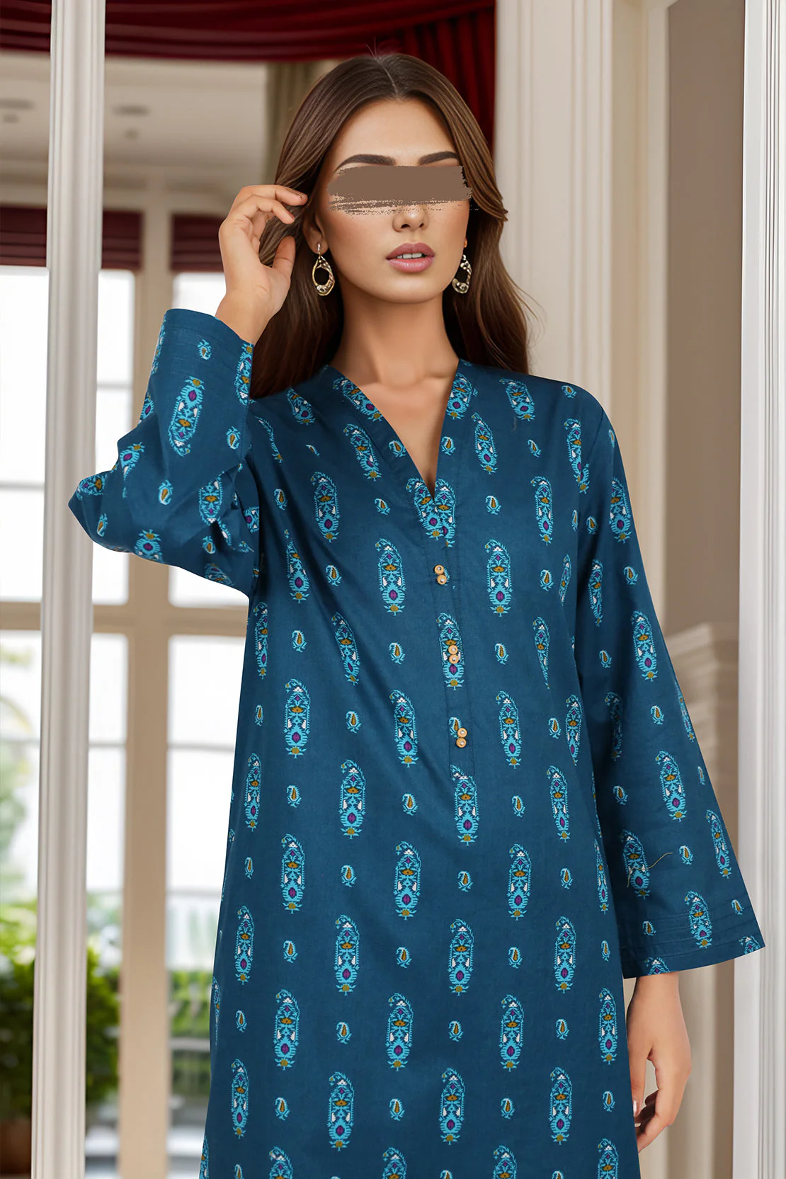 Printed Lawn Stitched 2 Piece (Shirt/Trouser) - Image 2