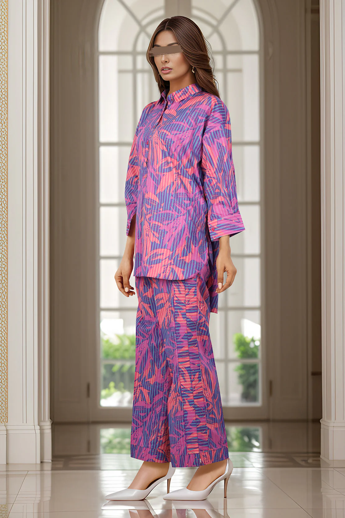 Printed Lawn Stitched 2 Piece (Shirt/Trouser) - Image 2