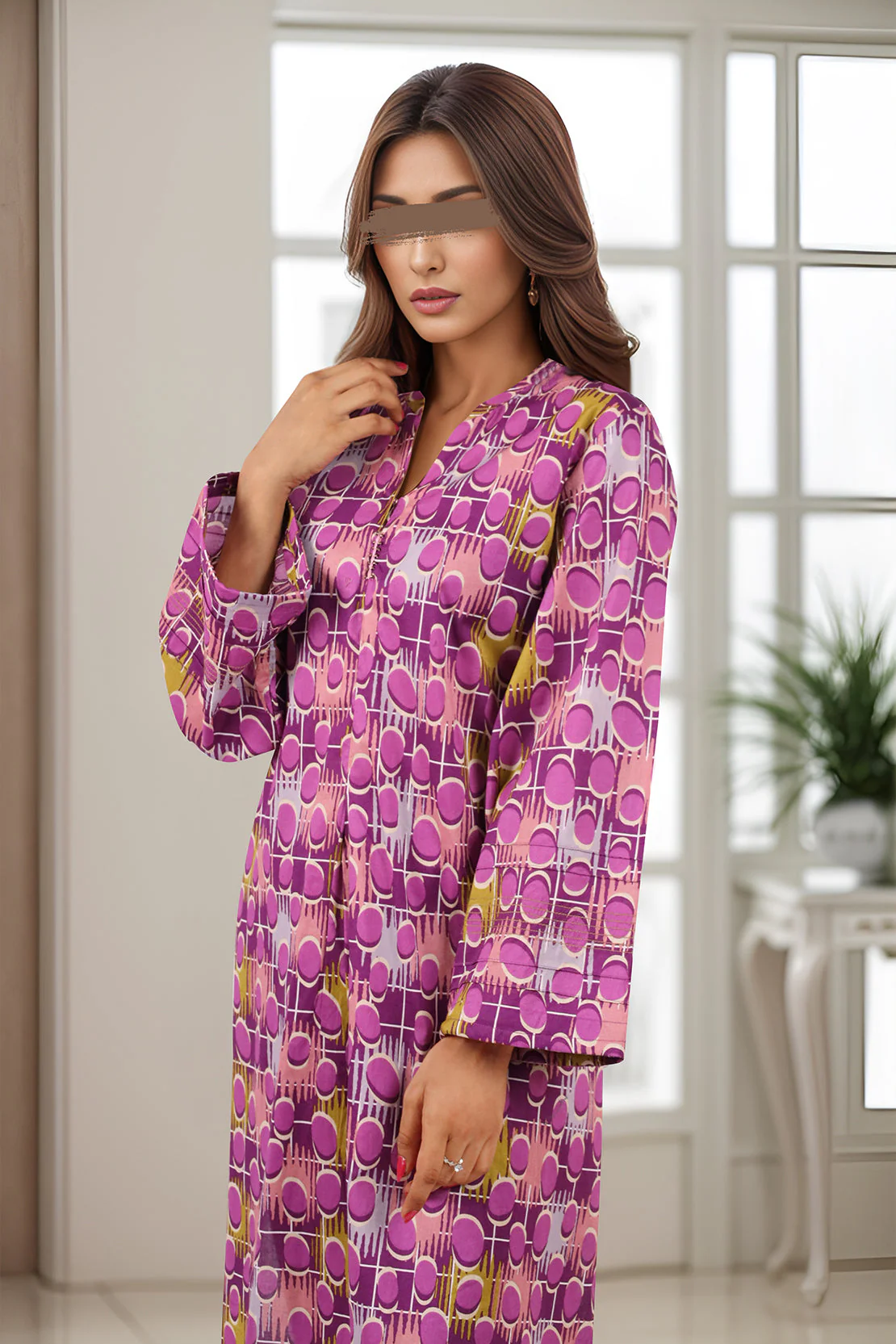 Printed Lawn Stitched 2 Piece (Shirt/Trouser) - Image 2