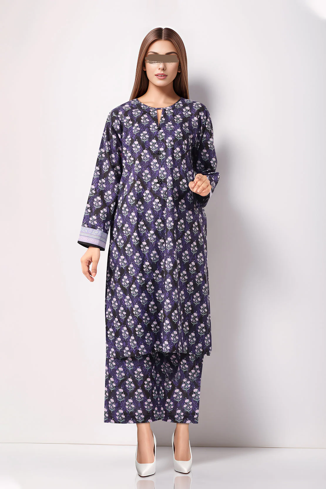 Printed Lawn Stitched 2 Piece (Shirt/Trouser) - Image 3