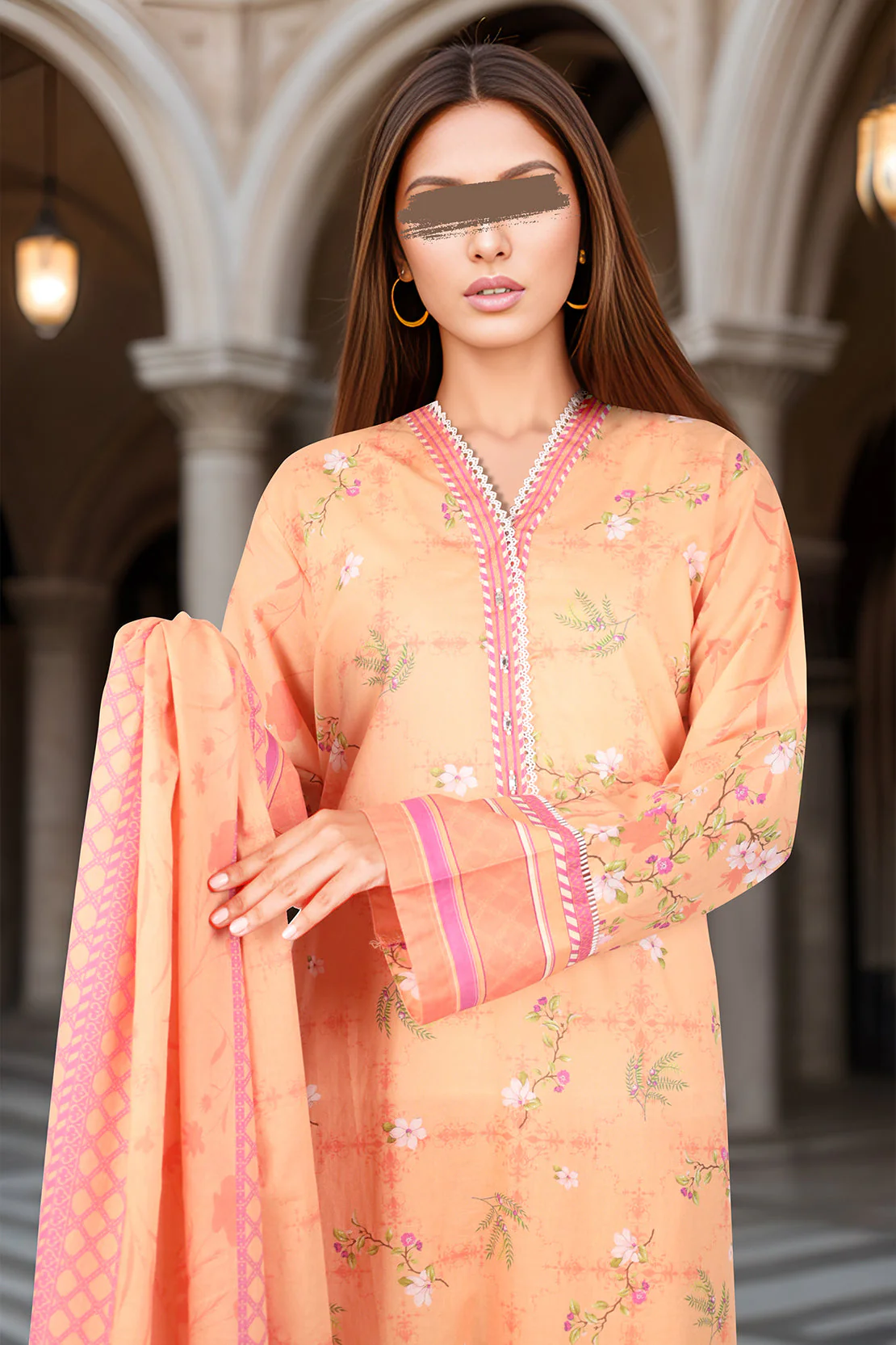 Printed Lawn Stitched 2 Piece (Shirt/Trouser) - Image 2