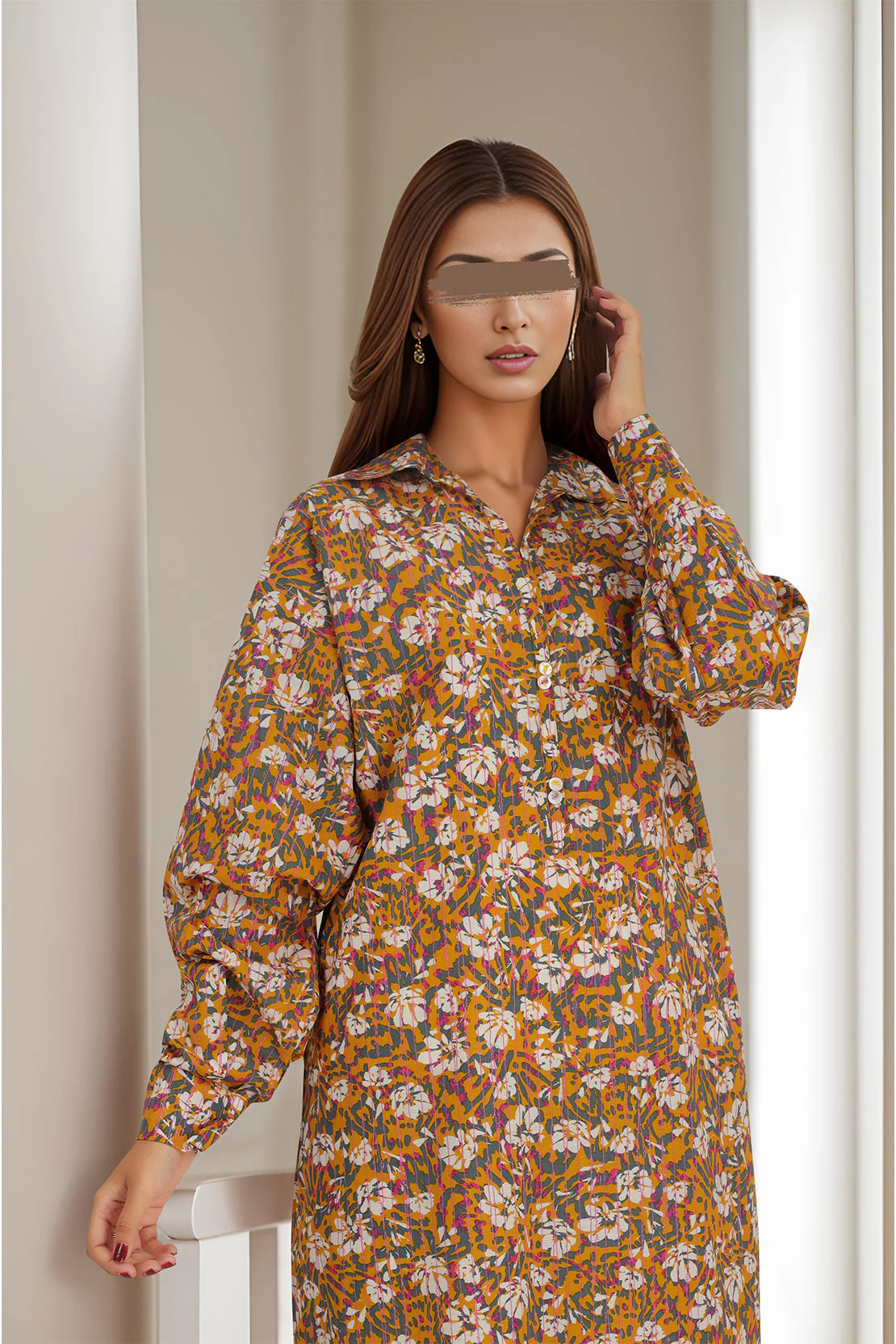Printed Lawn Stitched 2 Piece (Shirt/Trouser) - Image 2