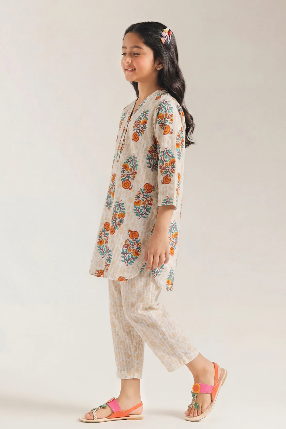 Printed Lawn Stitched 2 Piece (Shirt/Trouser) For Kids - Image 2