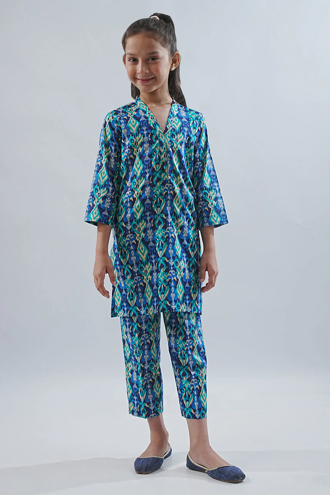 Printed Lawn Stitched 2 Piece (Shirt/Trouser)  For Kids - Image 3
