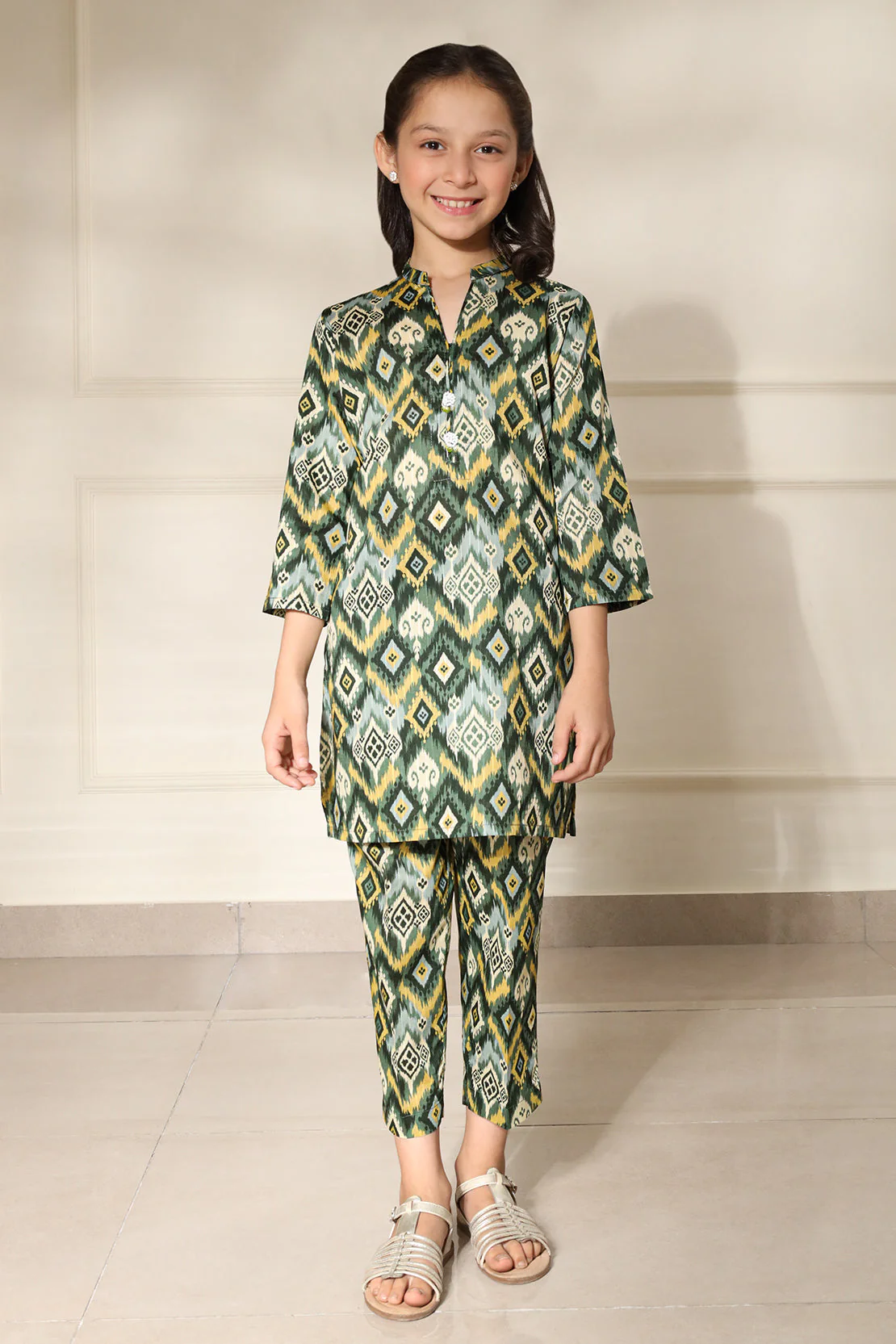 Printed Lawn Stitched 2 Piece (Shirt/Trouser) For Kids - Image 3