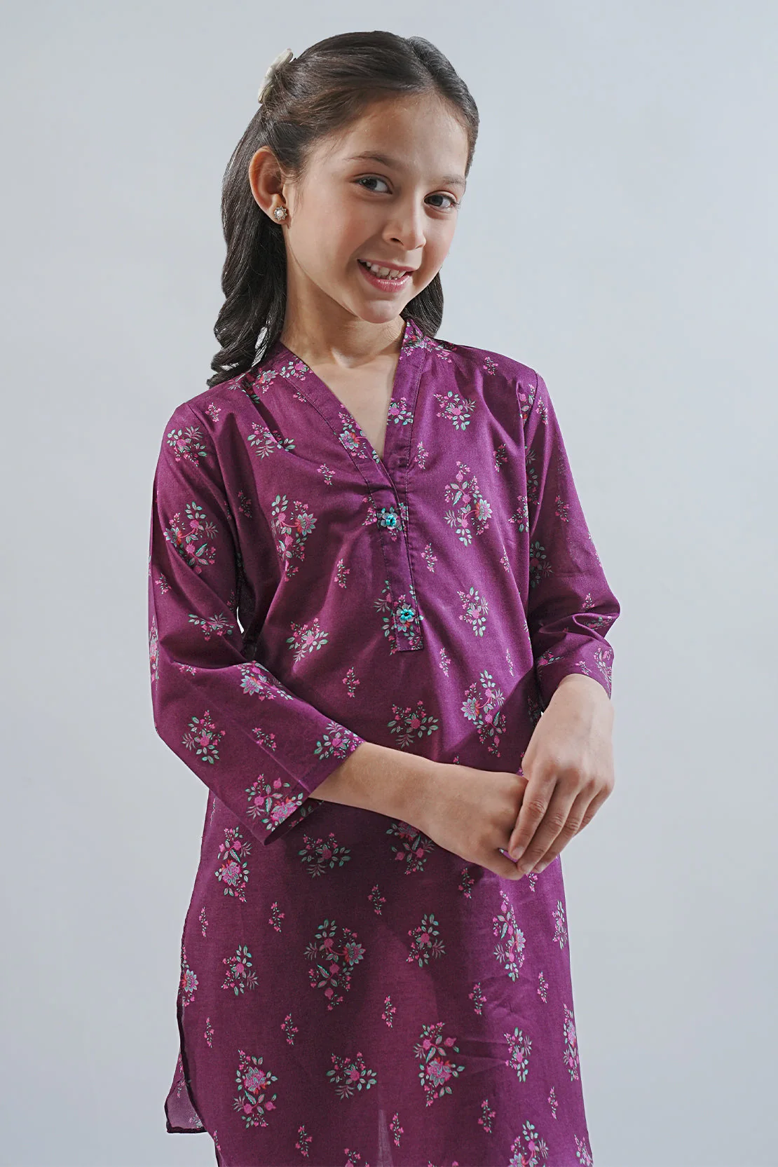 Printed Lawn Stitched 2 Piece (Shirt/Trouser) For Kids