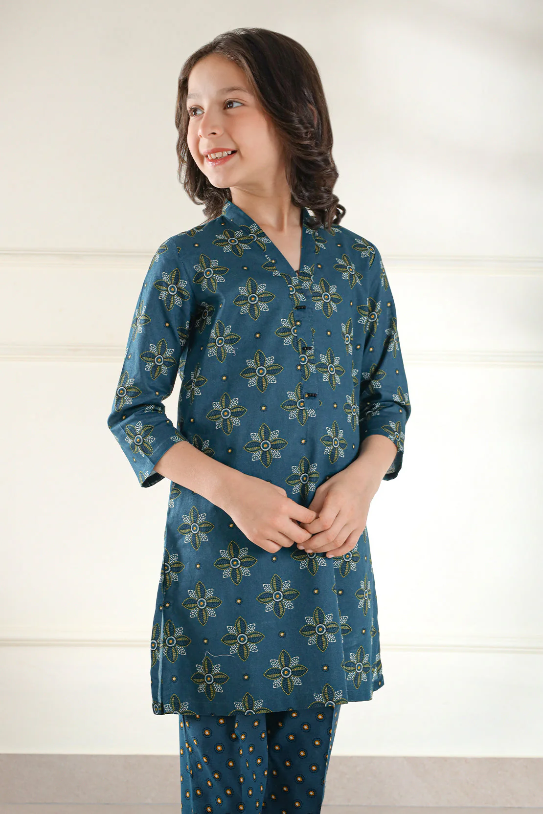 Printed Lawn Stitched 2 Piece (Shirt/Trouser) For Kids