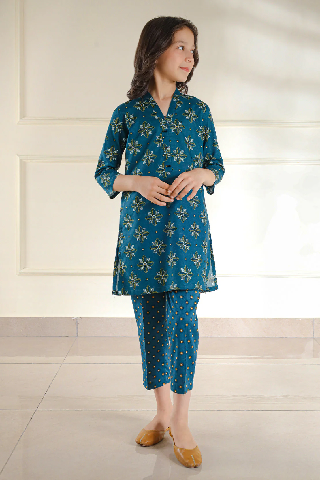 Printed Lawn Stitched 2 Piece (Shirt/Trouser) For Kids - Image 2