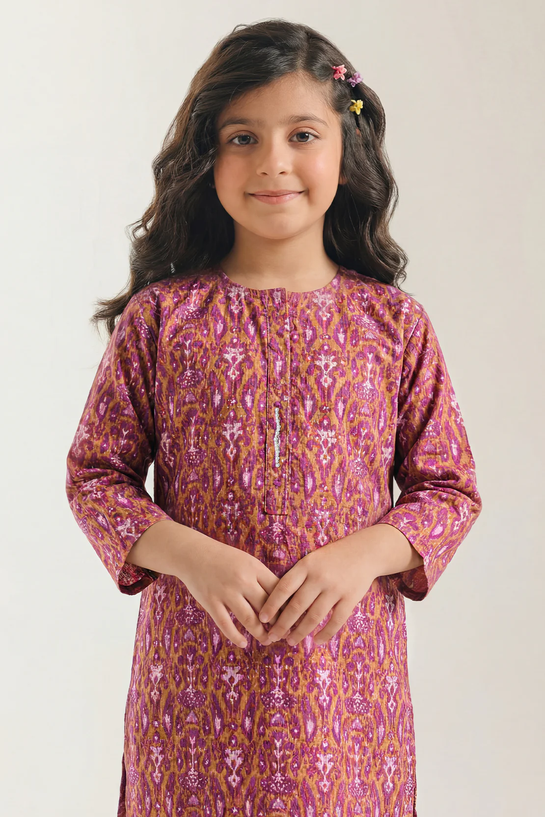 Printed Lawn Stitched 2 Piece (Shirt/Trouser)  For Kids - Image 2