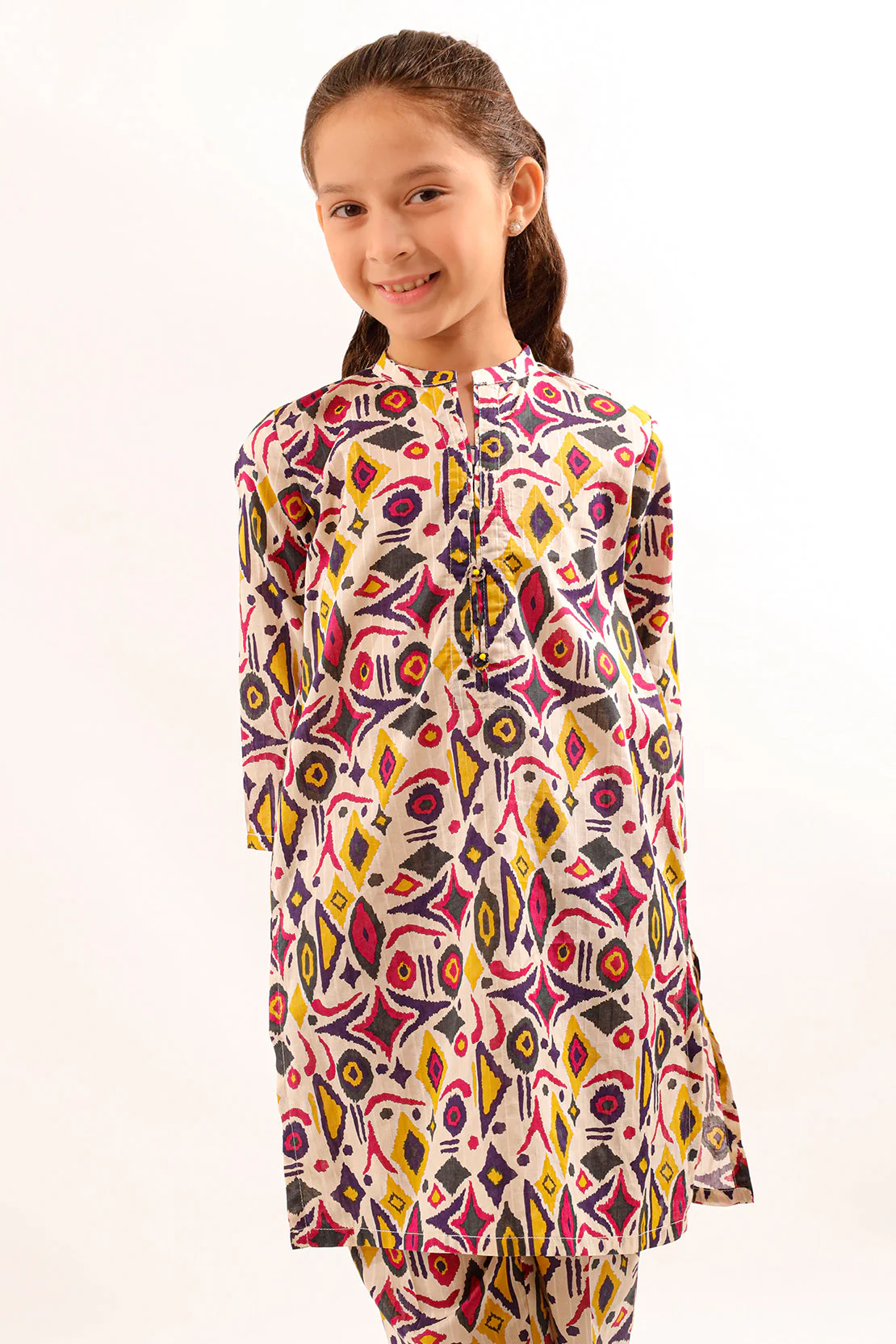 Printed Lawn Stitched 2 Piece (Shirt/Trouser)  For Kids - Image 3