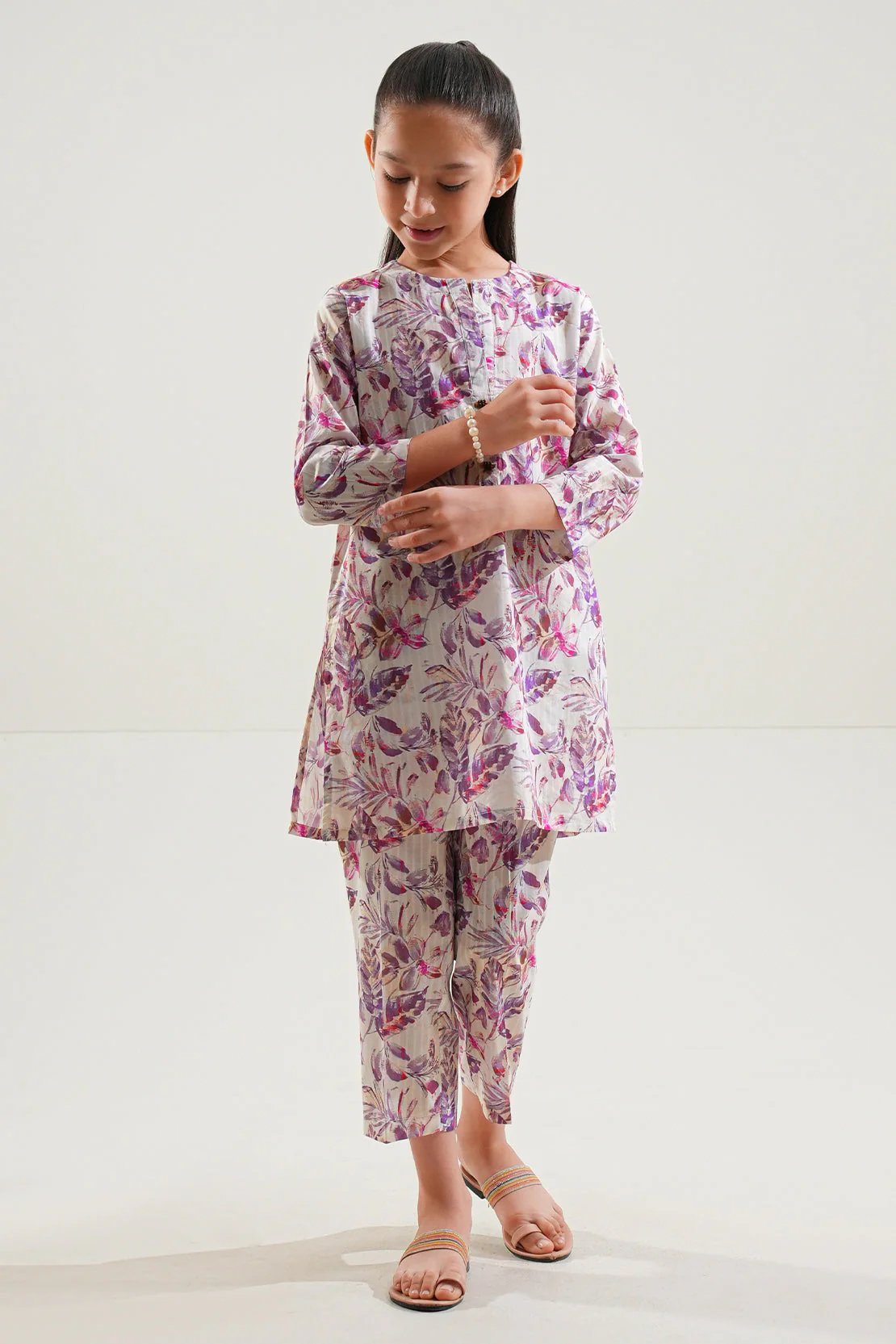 Printed Lawn Stitched 2 Piece (Shirt/Trouser) For Kids - Image 2