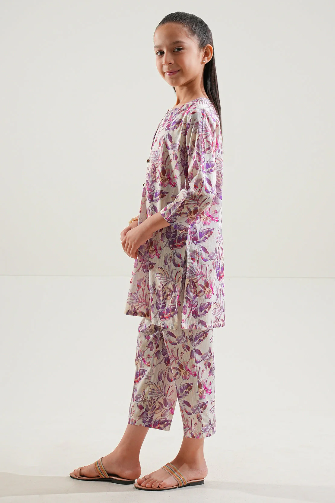 Printed Lawn Stitched 2 Piece (Shirt/Trouser) For Kids - Image 3