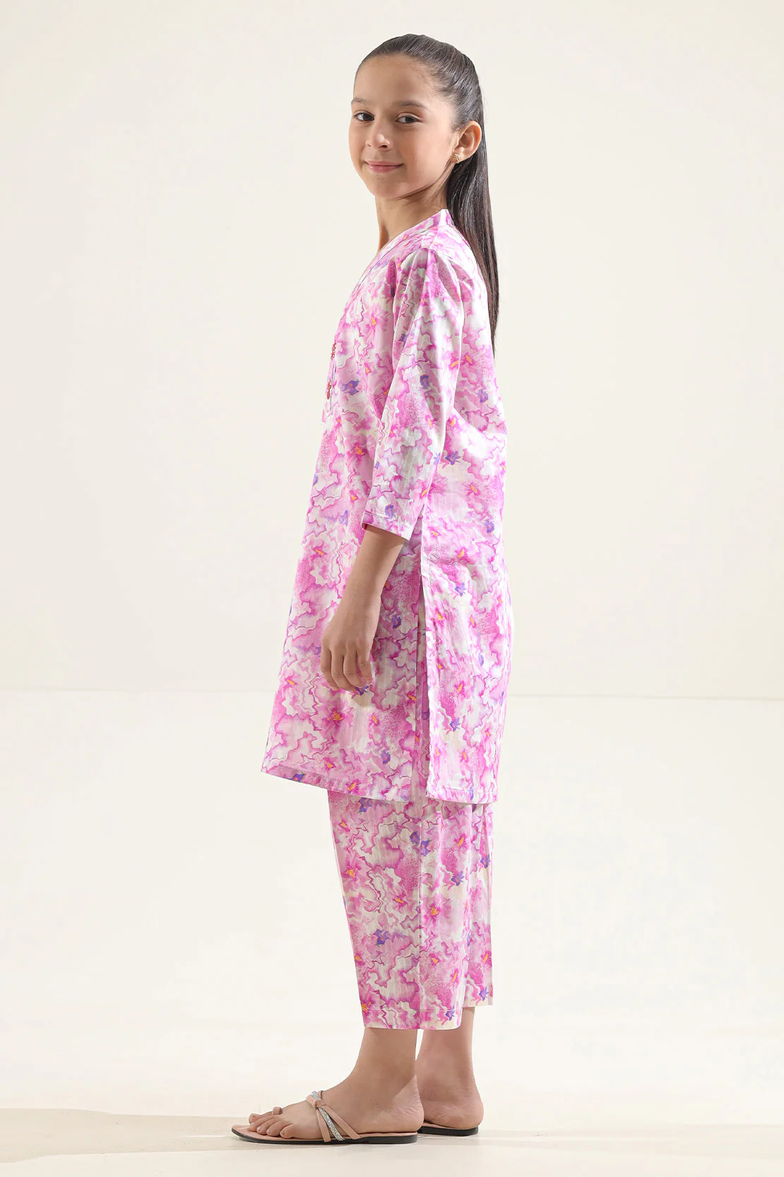 Printed Lawn Stitched 2 Piece (Shirt/Trouser) For Kids - Image 3