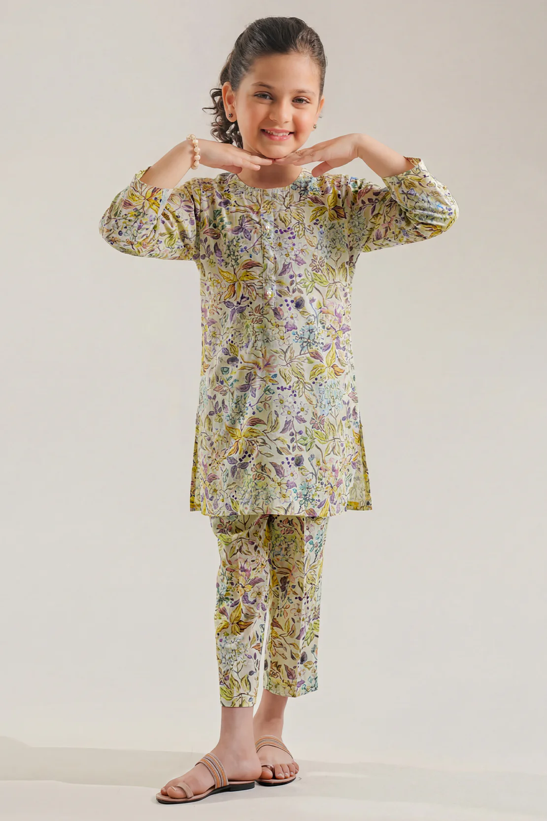 Printed Lawn Stitched 2 Piece (Shirt/Trouser) For Kids - Image 2