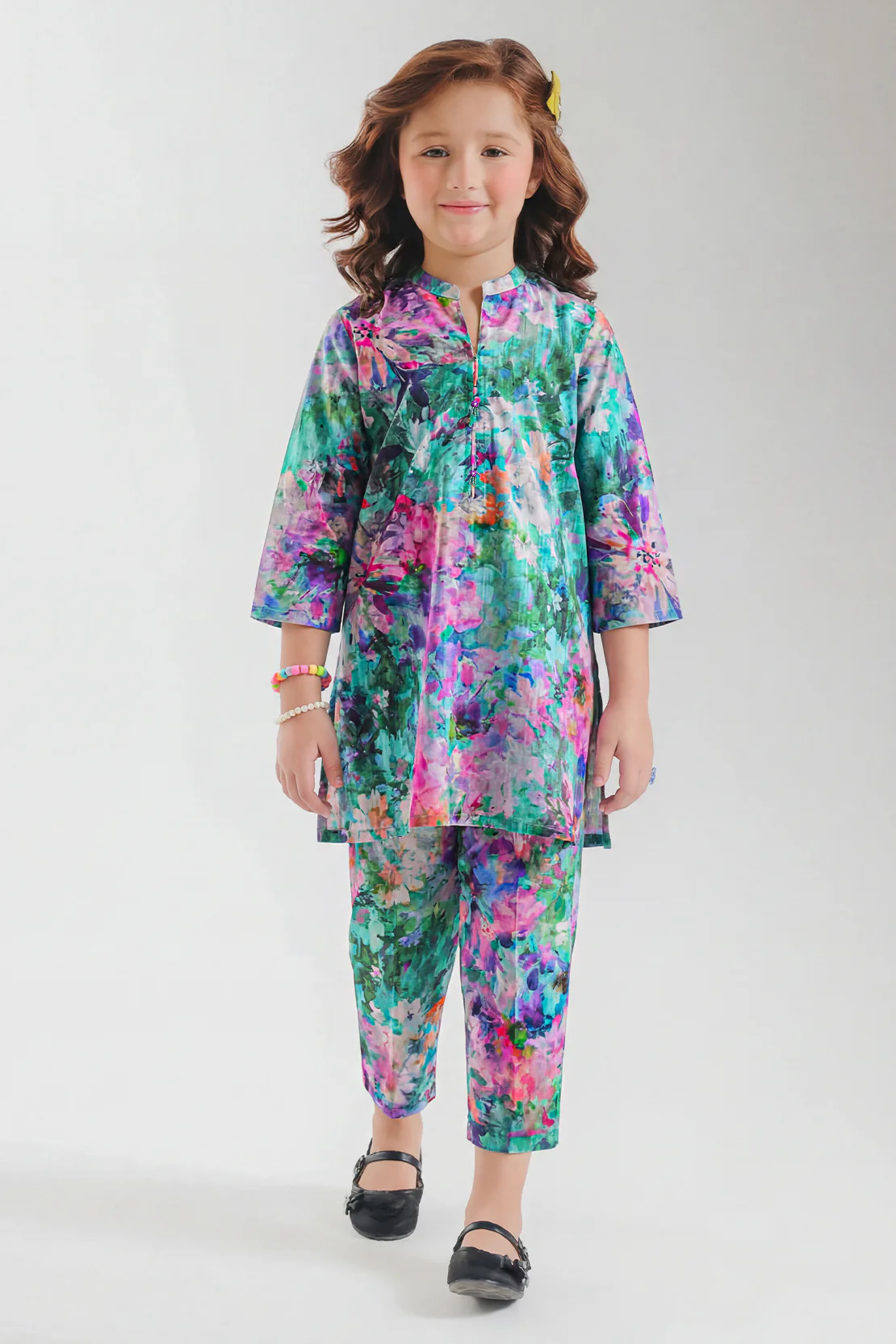 Printed Lawn Stitched 2 Piece (Shirt/Trouser) For Kids - Image 2