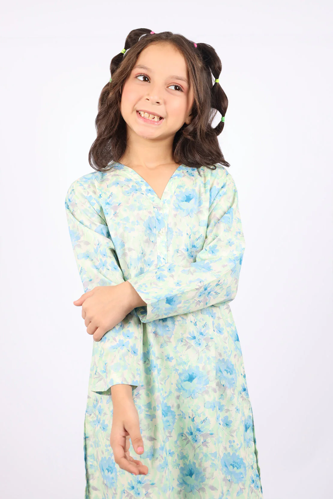Printed Lawn Stitched 2 Piece (Shirt/Trouser) For Kids - Image 2