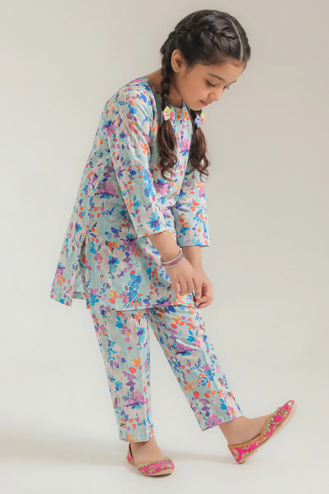 Printed Lawn Stitched 2 Piece (Shirt/Trouser) For Kids - Image 3