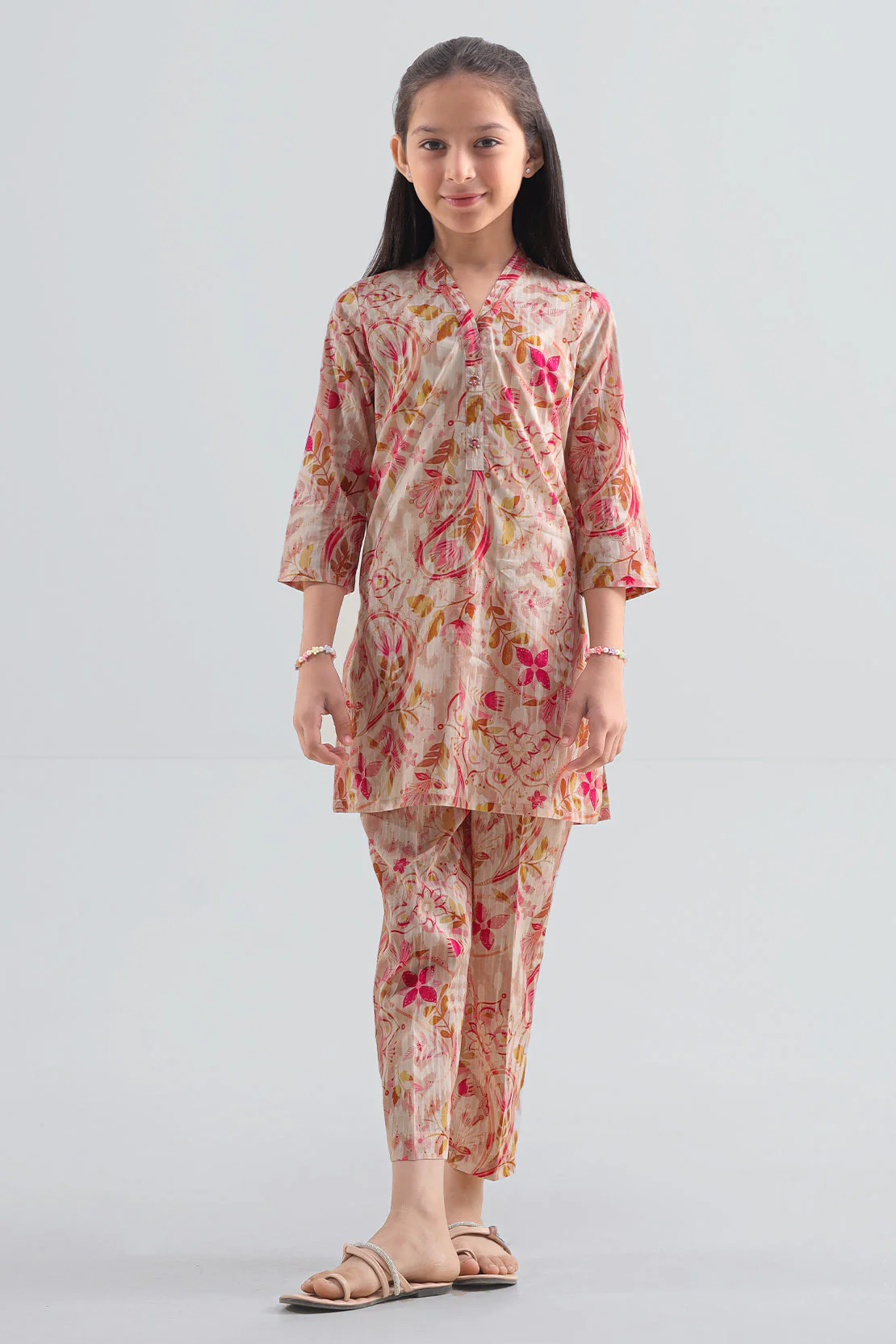 Printed Lawn Stitched 2 Piece (Shirt/Trouser) For Kids