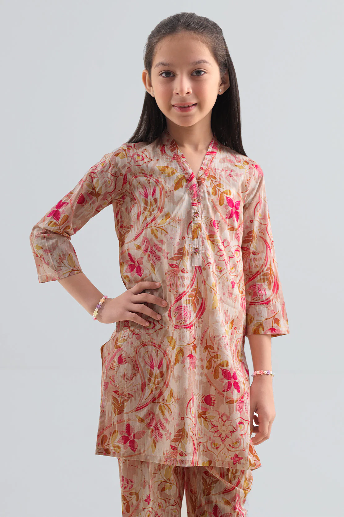 Printed Lawn Stitched 2 Piece (Shirt/Trouser) For Kids - Image 3