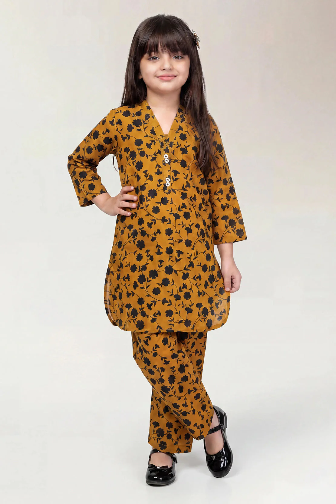 Printed Lawn Stitched 2 Piece (Shirt/Trouser) For Kids - Image 2