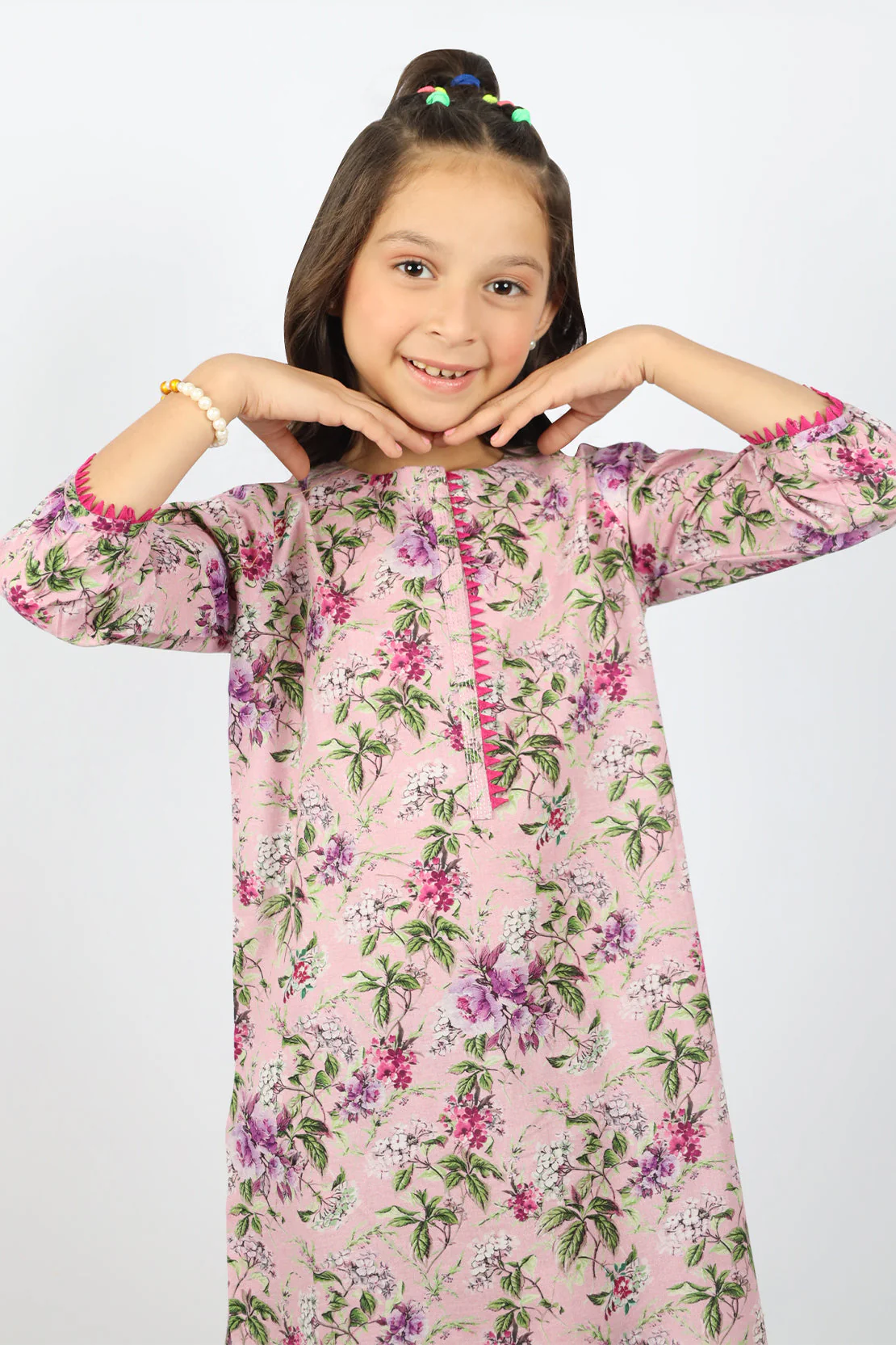 Printed Lawn Stitched 2 Piece (Shirt/Trouser) For Kids - Image 2