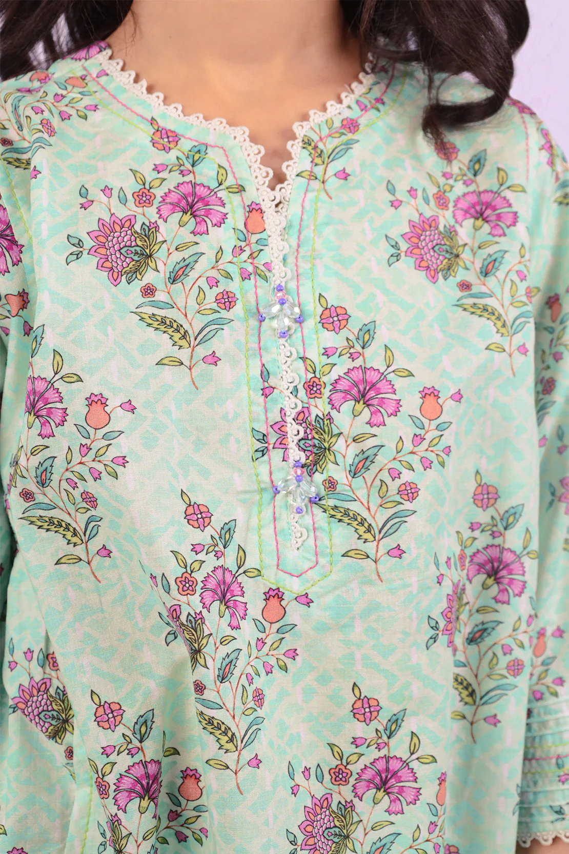 Printed Lawn Stitched 2 Piece (Shirt/Trouser) For Kids - Image 5