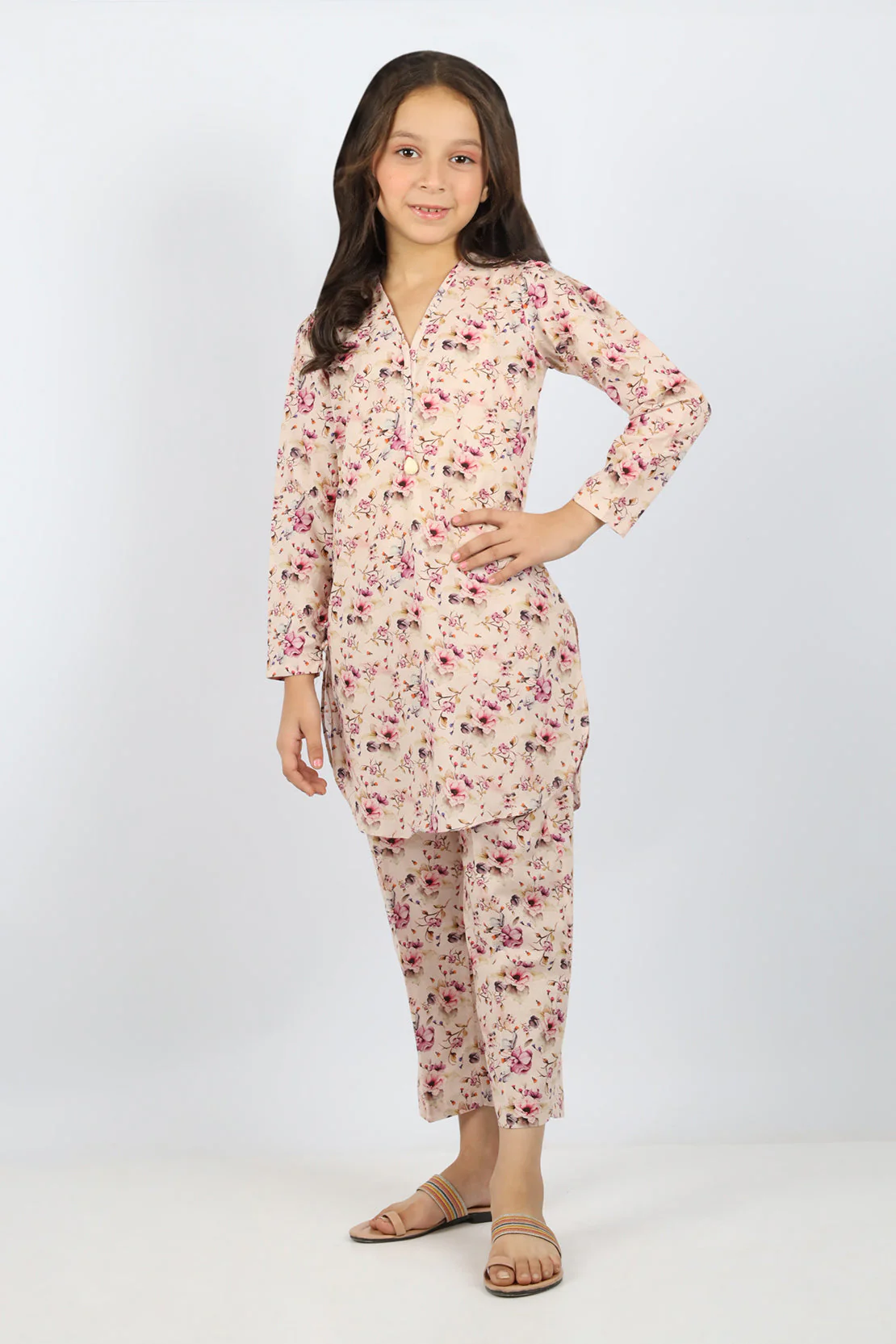 Printed Lawn Stitched 2 Piece (Shirt/Trouser) For Kids