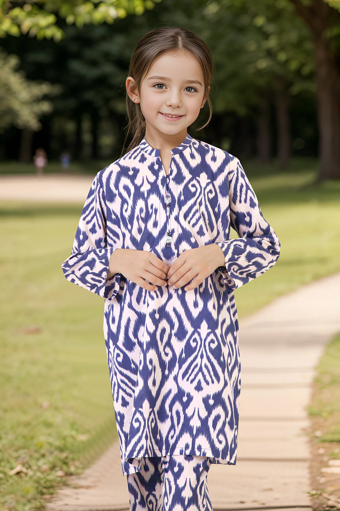Printed Lawn Stitched 2 Piece (Shirt/Trouser) For Kids - Image 2