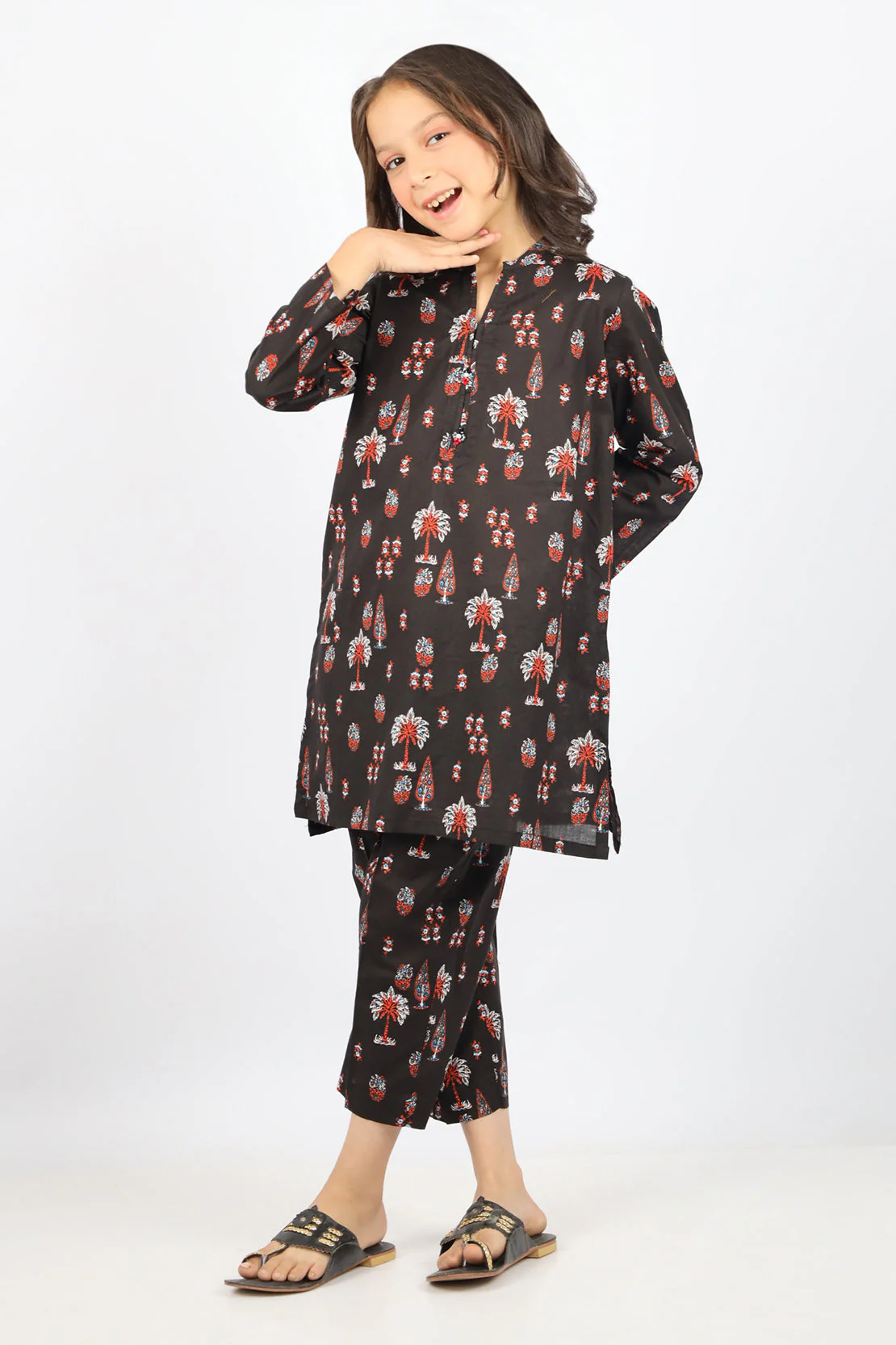 Printed Lawn Stitched 2 Piece (Shirt/Trouser) For Kids