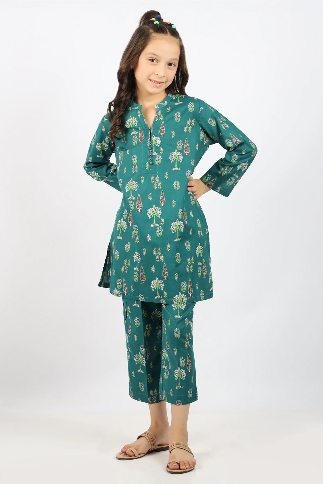 Printed Lawn Stitched 2 Piece (Shirt/Trouser) For Kids