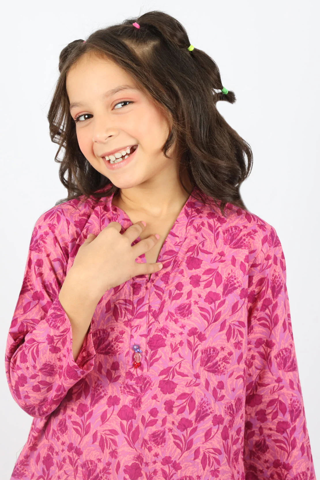 Printed Lawn Stitched 2 Piece (Shirt/Trouser)  For Kids - Image 2