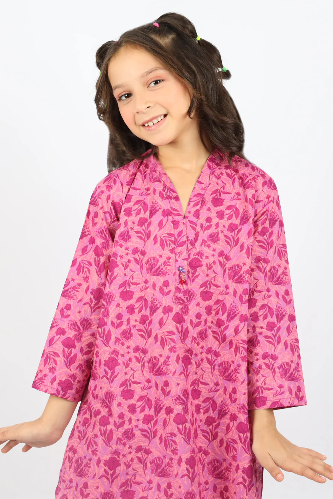 Printed Lawn Stitched 2 Piece (Shirt/Trouser)  For Kids - Image 4