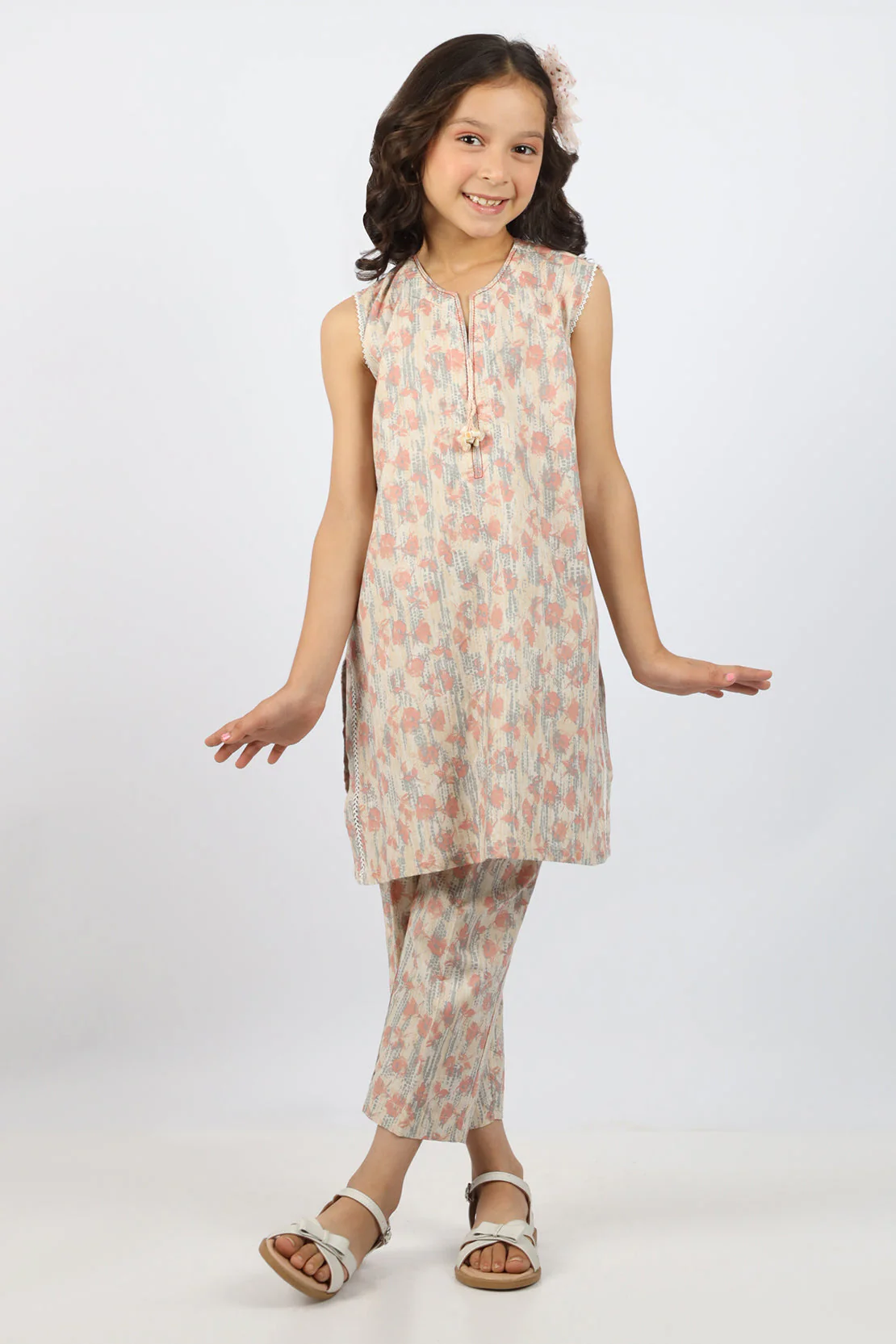 Printed Lawn Stitched 2 Piece (Shirt/Trouser) For Kids