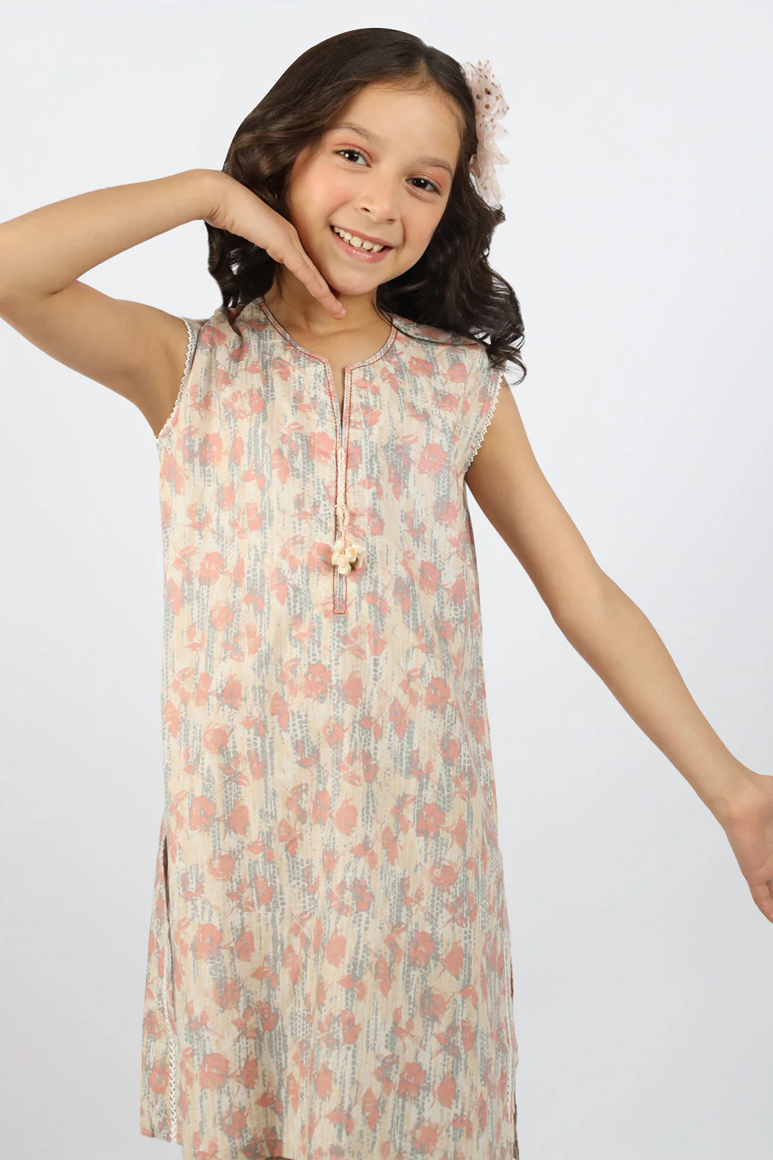 Printed Lawn Stitched 2 Piece (Shirt/Trouser) For Kids - Image 3