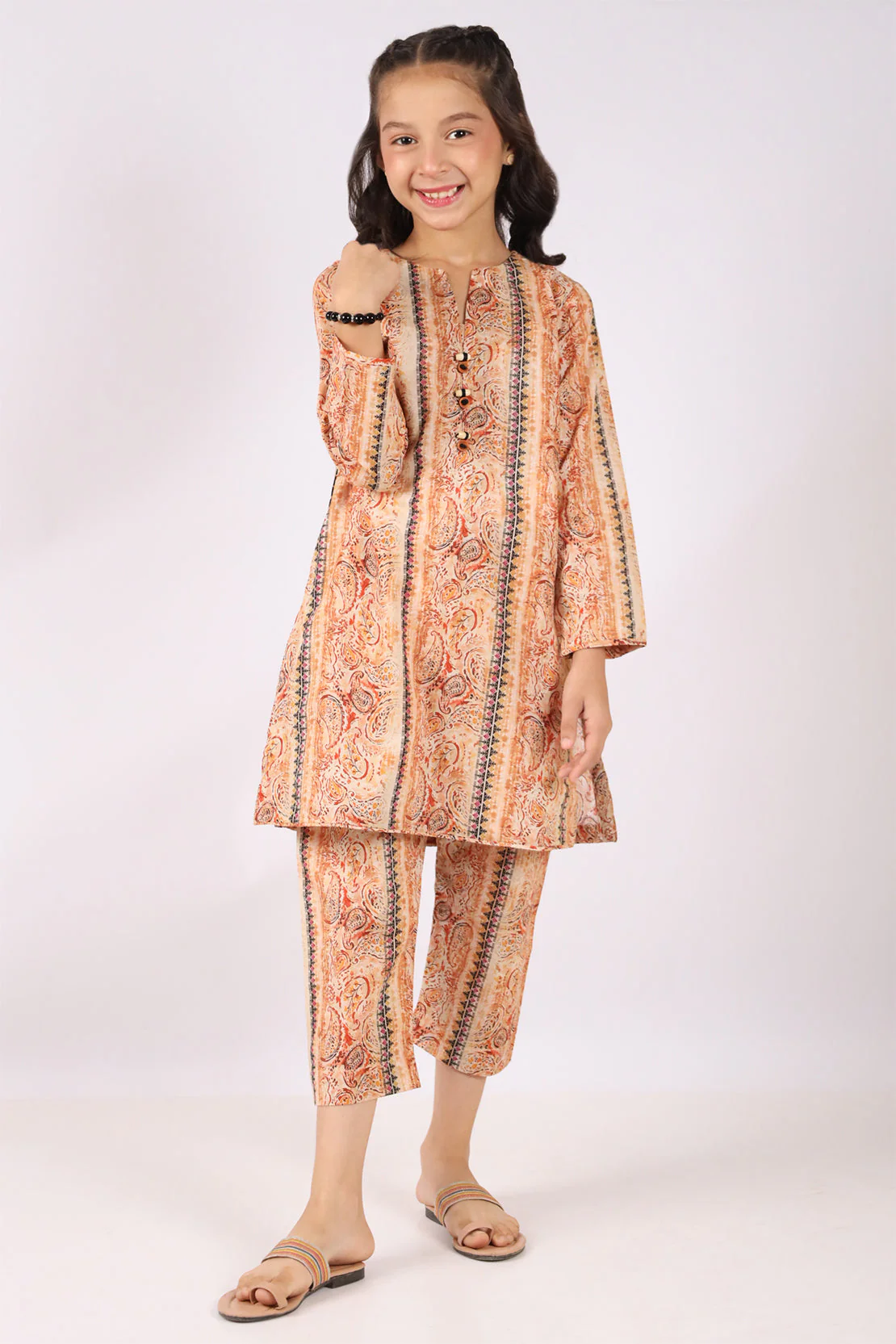 Printed Lawn Stitched 2 Piece (Shirt/Trouser) For Kids